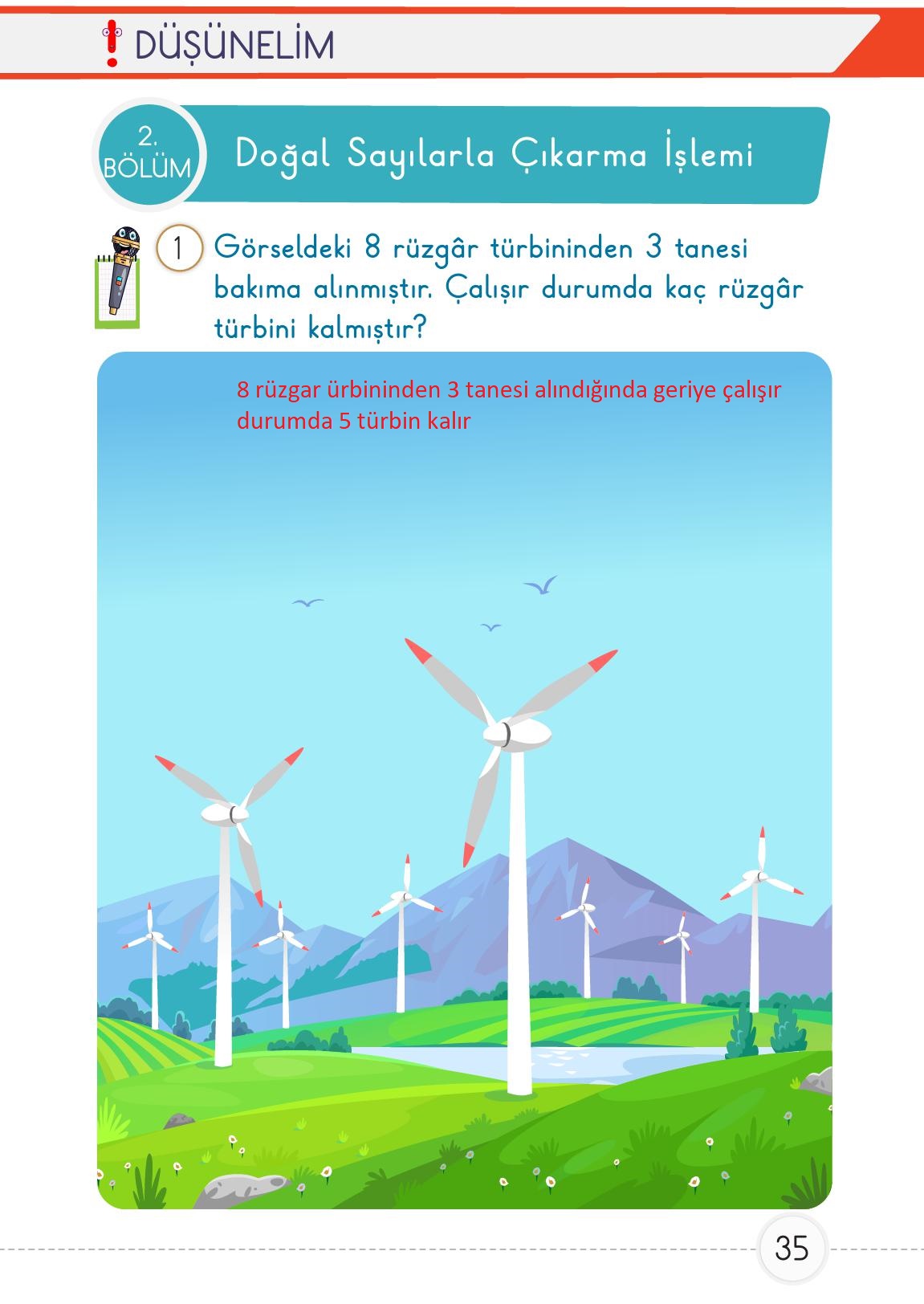 1. Sınıf Meb Yayınları Matematik Ders Kitabı 2. Kitap Sayfa 35 Cevapları