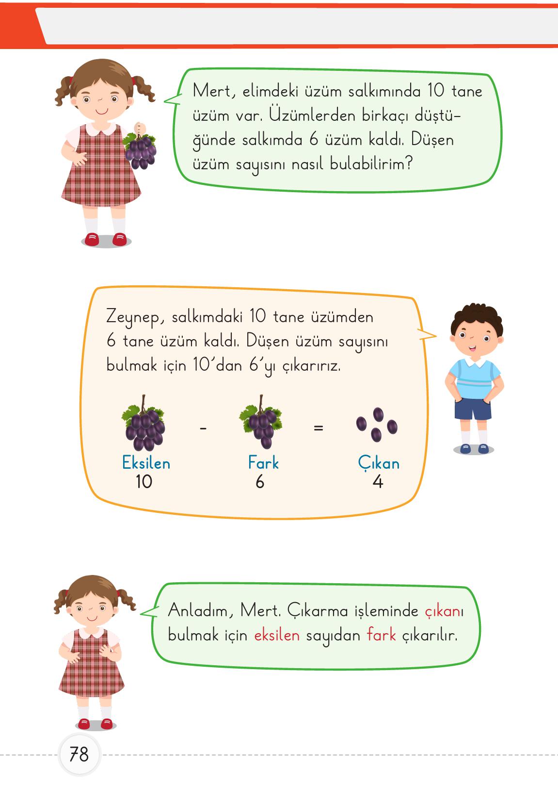 1. Sınıf Meb Yayınları Matematik Ders Kitabı 2. Kitap Sayfa 78 Cevapları