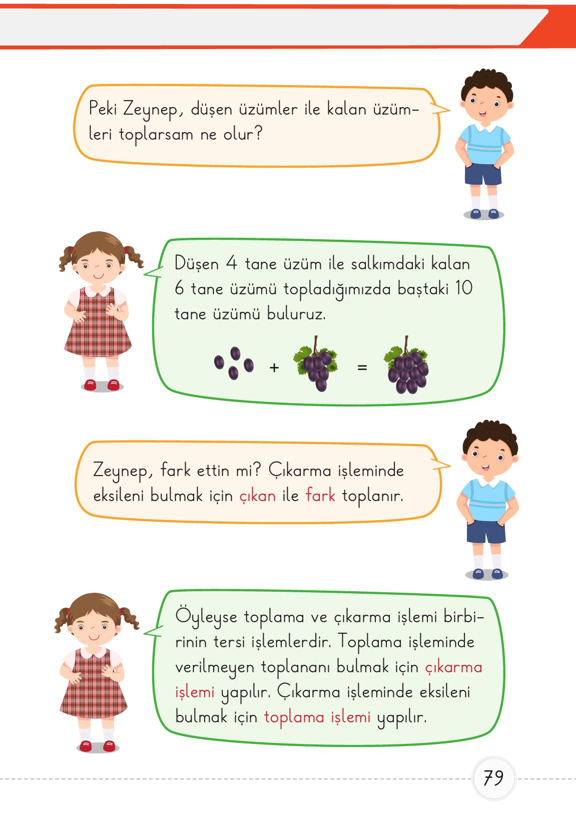 1. Sınıf Meb Yayınları Matematik Ders Kitabı 2. Kitap Sayfa 79 Cevapları