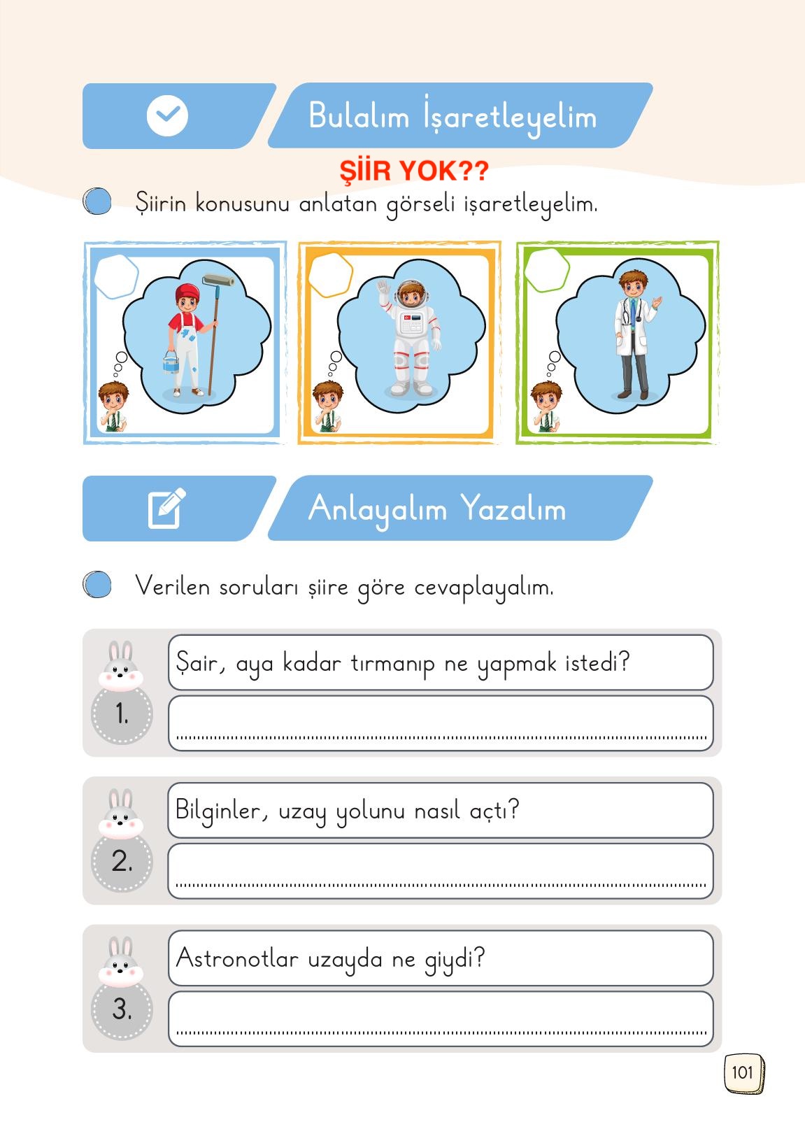 1. Sınıf Meb Yayınları Türkçe Ders Kitabı 1. Kitap Sayfa 101 Cevapları 1. Sınıf Meb Yayınları Türkçe Ders Kitabı 1. Kitap Sayfa 101 Cevapları