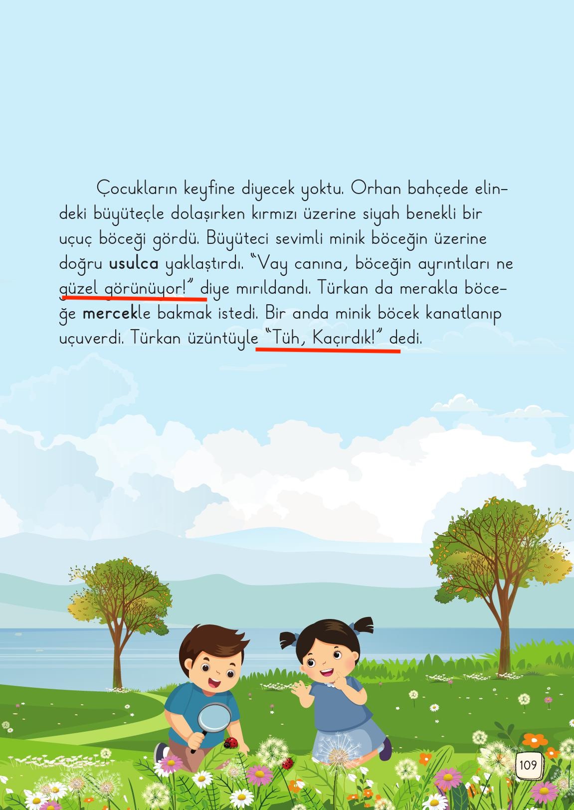 1. Sınıf Meb Yayınları Türkçe Ders Kitabı 1. Kitap Sayfa 109 Cevapları