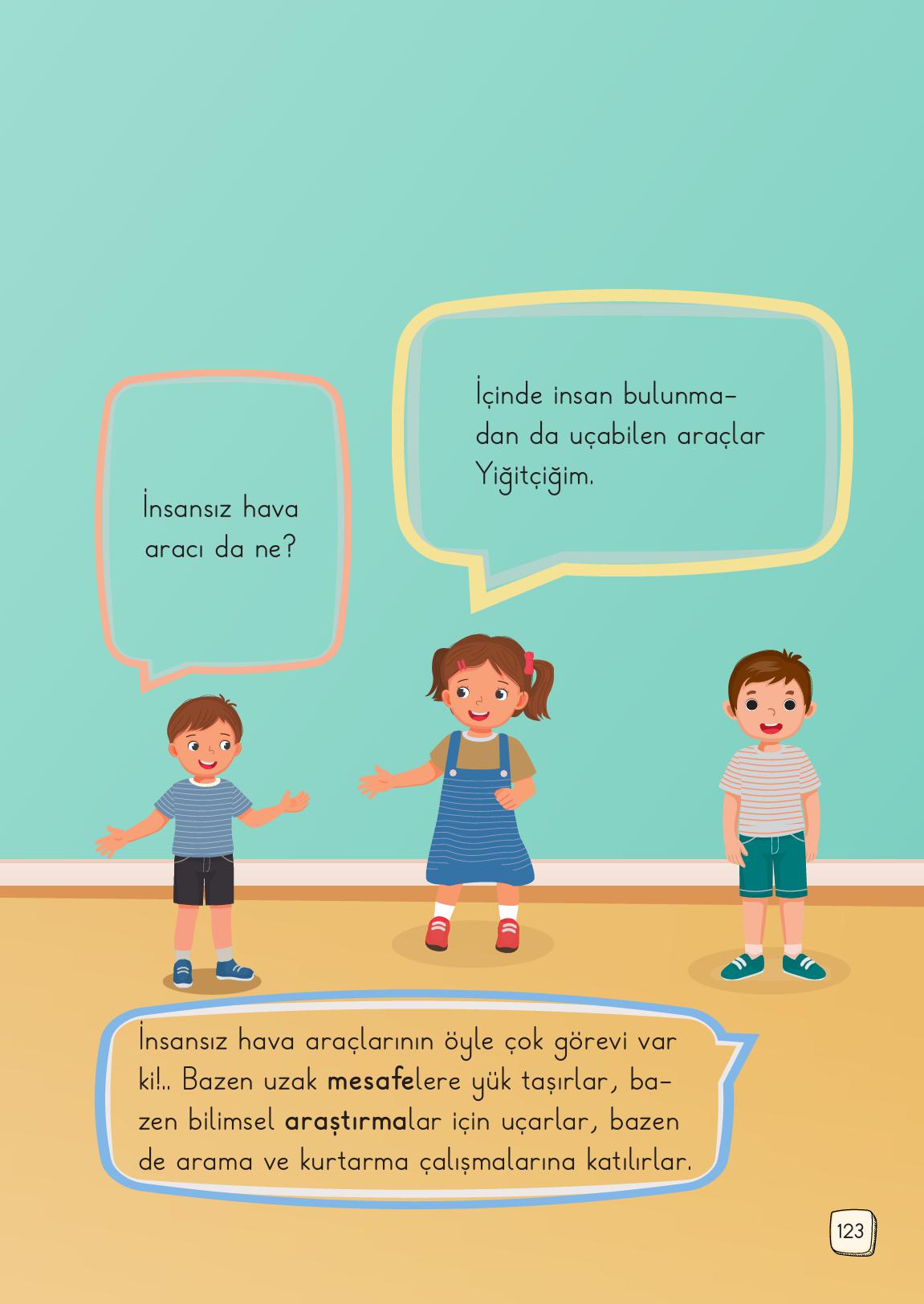 1. Sınıf Meb Yayınları Türkçe Ders Kitabı 1. Kitap Sayfa 123 Cevapları