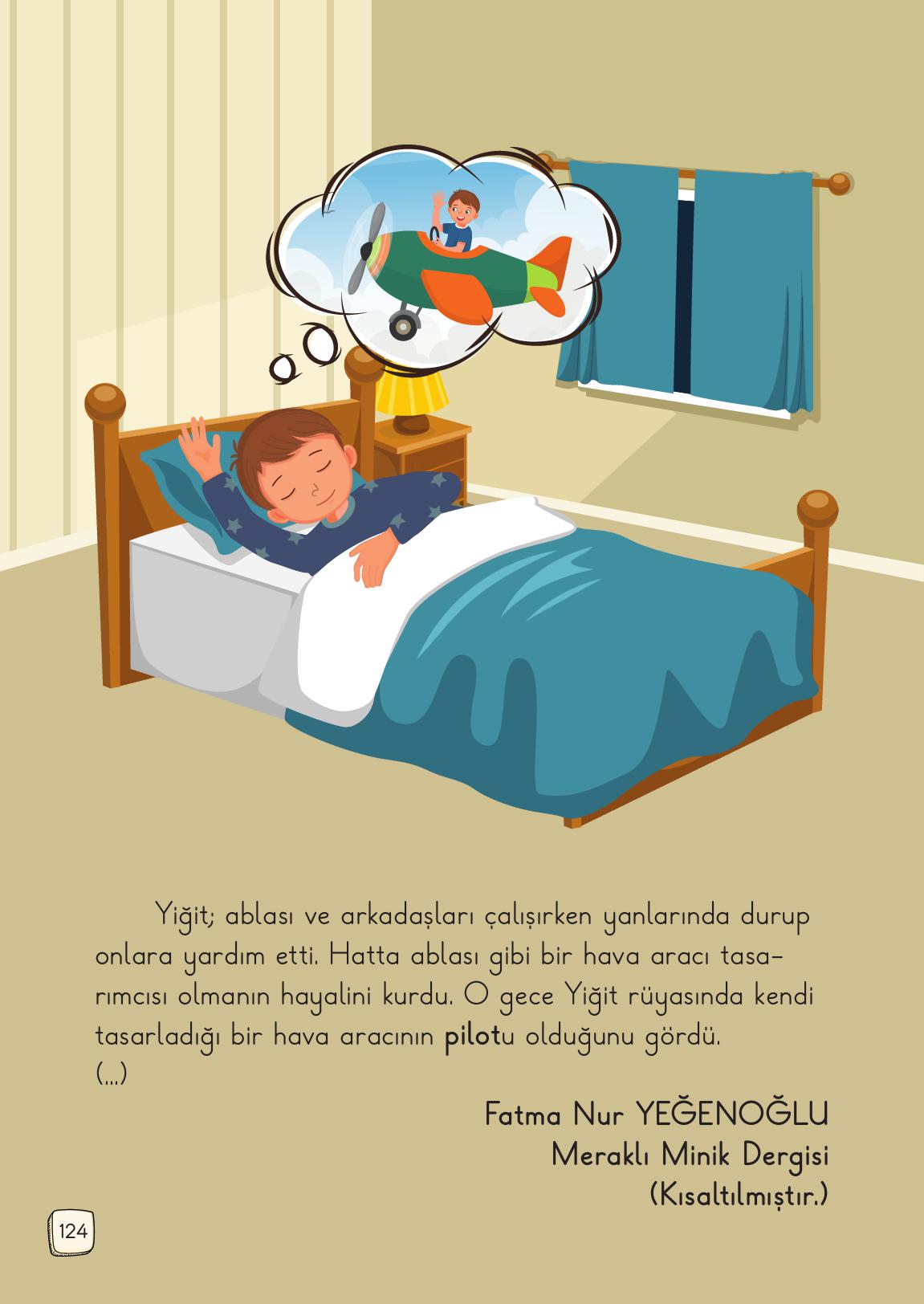 1. Sınıf Meb Yayınları Türkçe Ders Kitabı 1. Kitap Sayfa 124 Cevapları