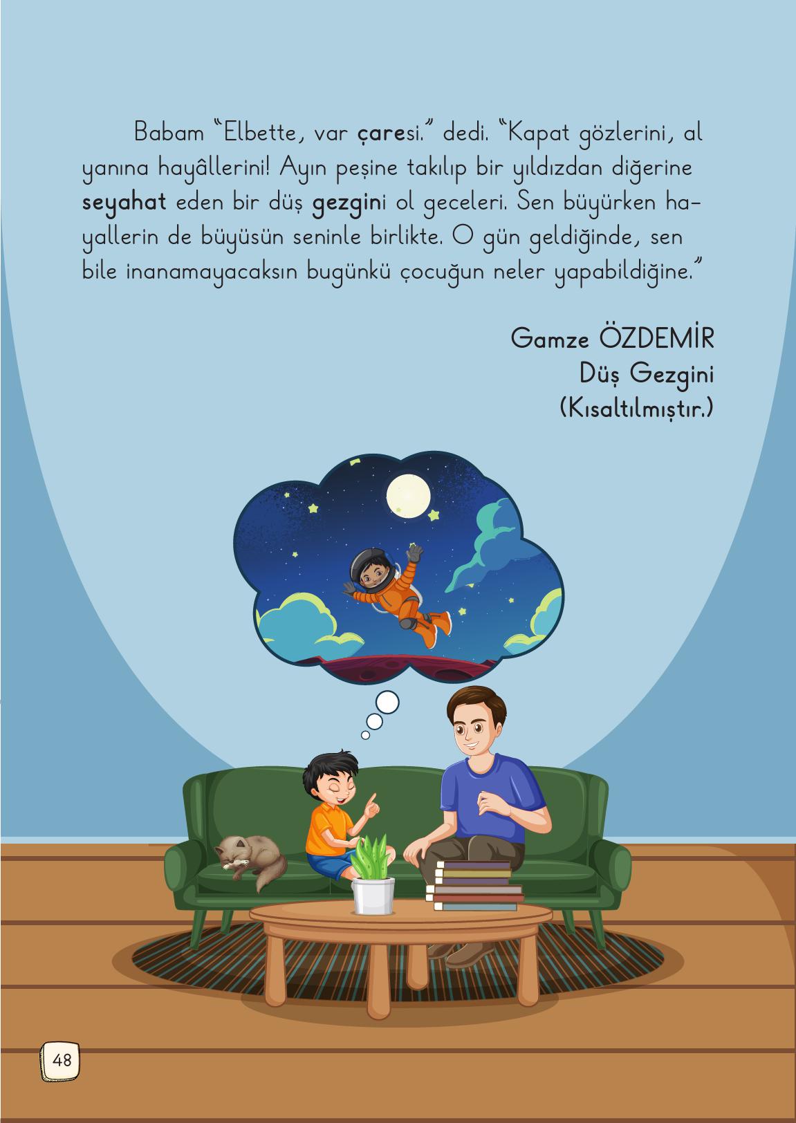 1. Sınıf Meb Yayınları Türkçe Ders Kitabı 1. Kitap Sayfa 48 Cevapları