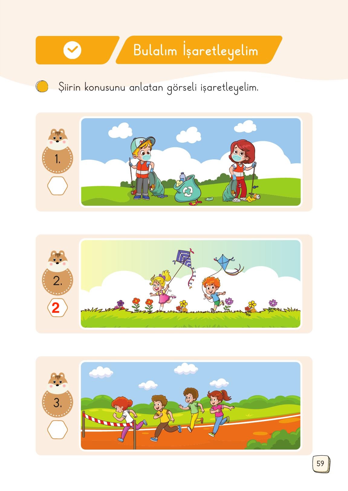 1. Sınıf Meb Yayınları Türkçe Ders Kitabı 1. Kitap Sayfa 59 Cevapları 1. Sınıf Meb Yayınları Türkçe Ders Kitabı 1. Kitap Sayfa 59 Cevapları