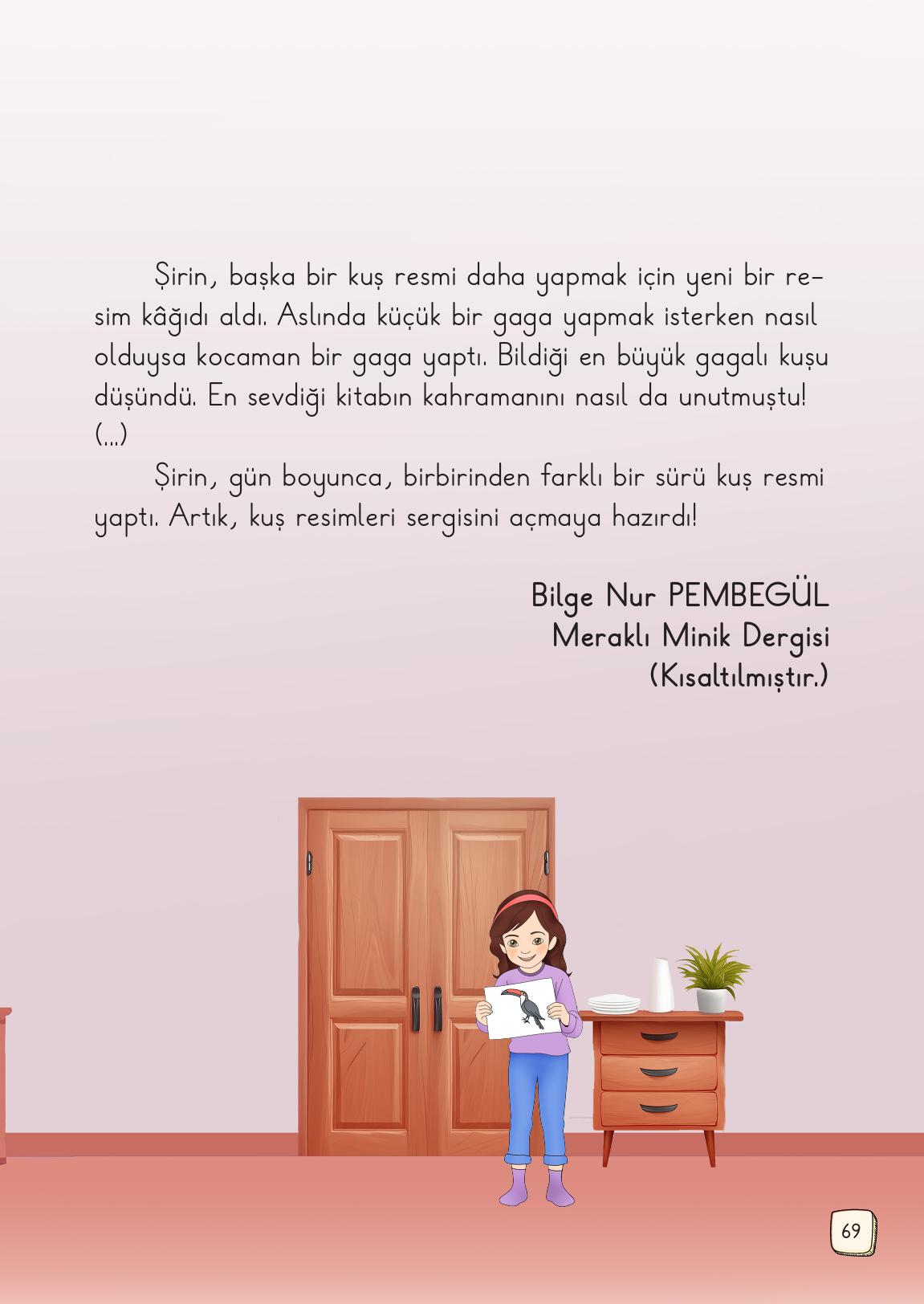 1. Sınıf Meb Yayınları Türkçe Ders Kitabı 1. Kitap Sayfa 69 Cevapları