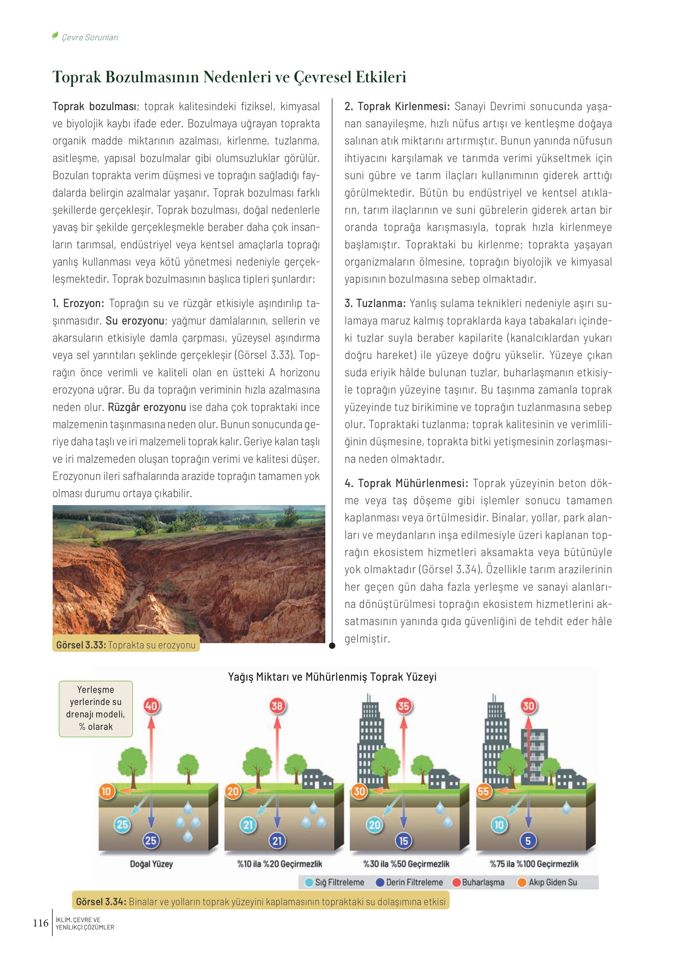 10-11-12. Sınıf Meb Yayınları İklim Çevre Ve Yenilikçi Çözümler Ders Kitabı Sayfa 116 Cevapları