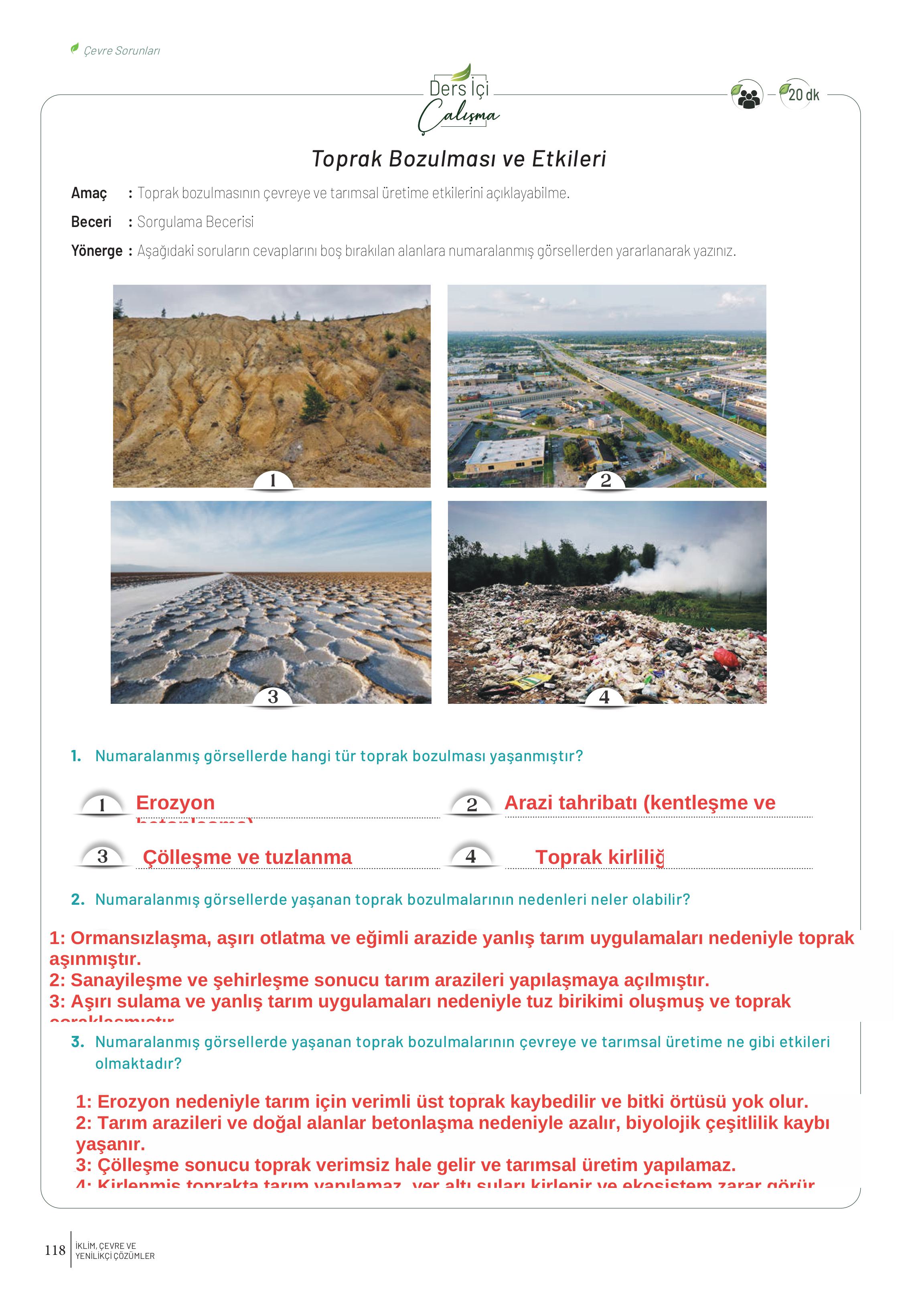 10-11-12. Sınıf Meb Yayınları İklim Çevre Ve Yenilikçi Çözümler Ders Kitabı Sayfa 118 Cevapları 10-11-12. Sınıf Meb Yayınları İklim Çevre Ve Yenilikçi Çözümler Ders Kitabı Sayfa 118 Cevapları