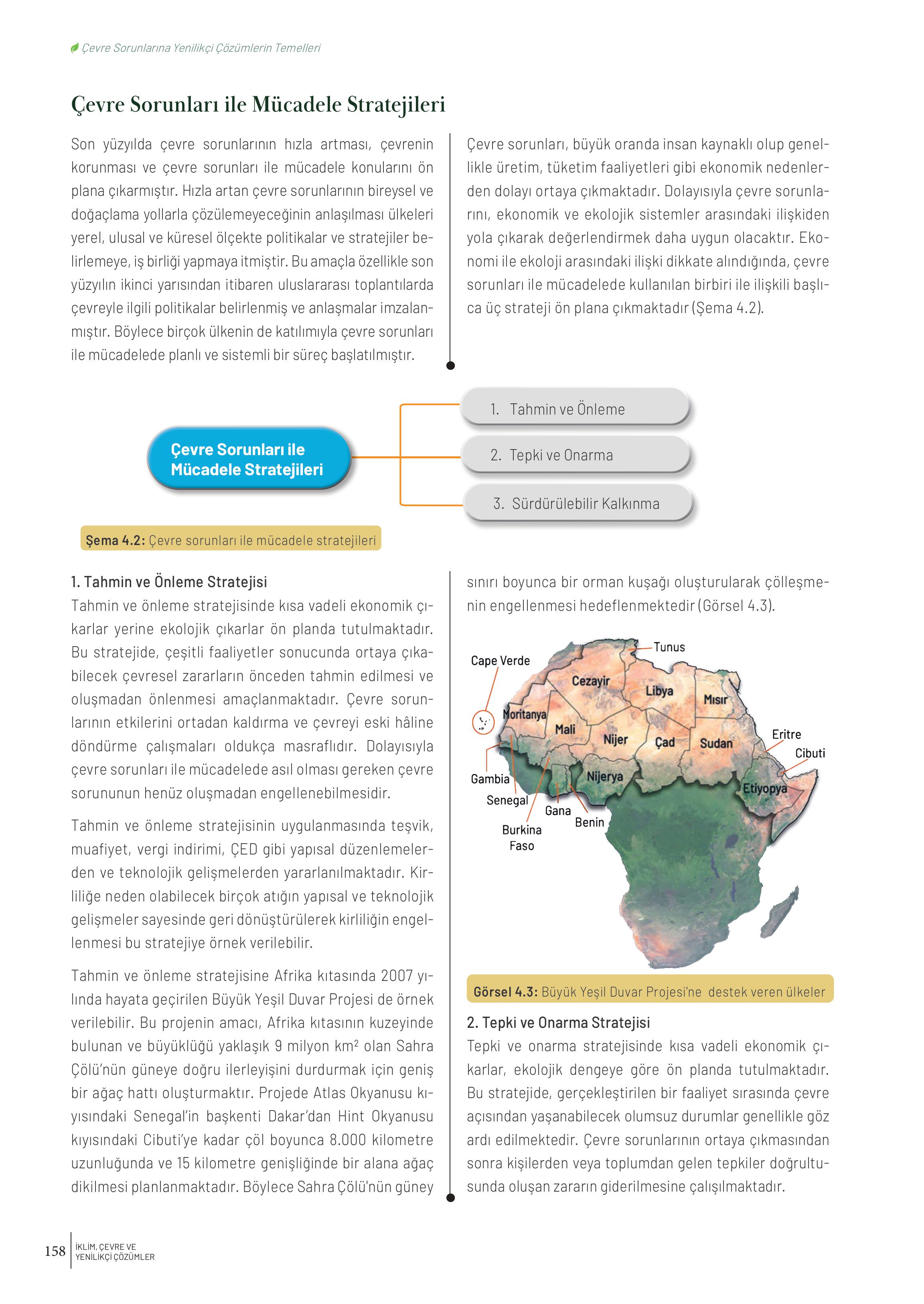 10-11-12. Sınıf Meb Yayınları İklim Çevre Ve Yenilikçi Çözümler Ders Kitabı Sayfa 158 Cevapları
