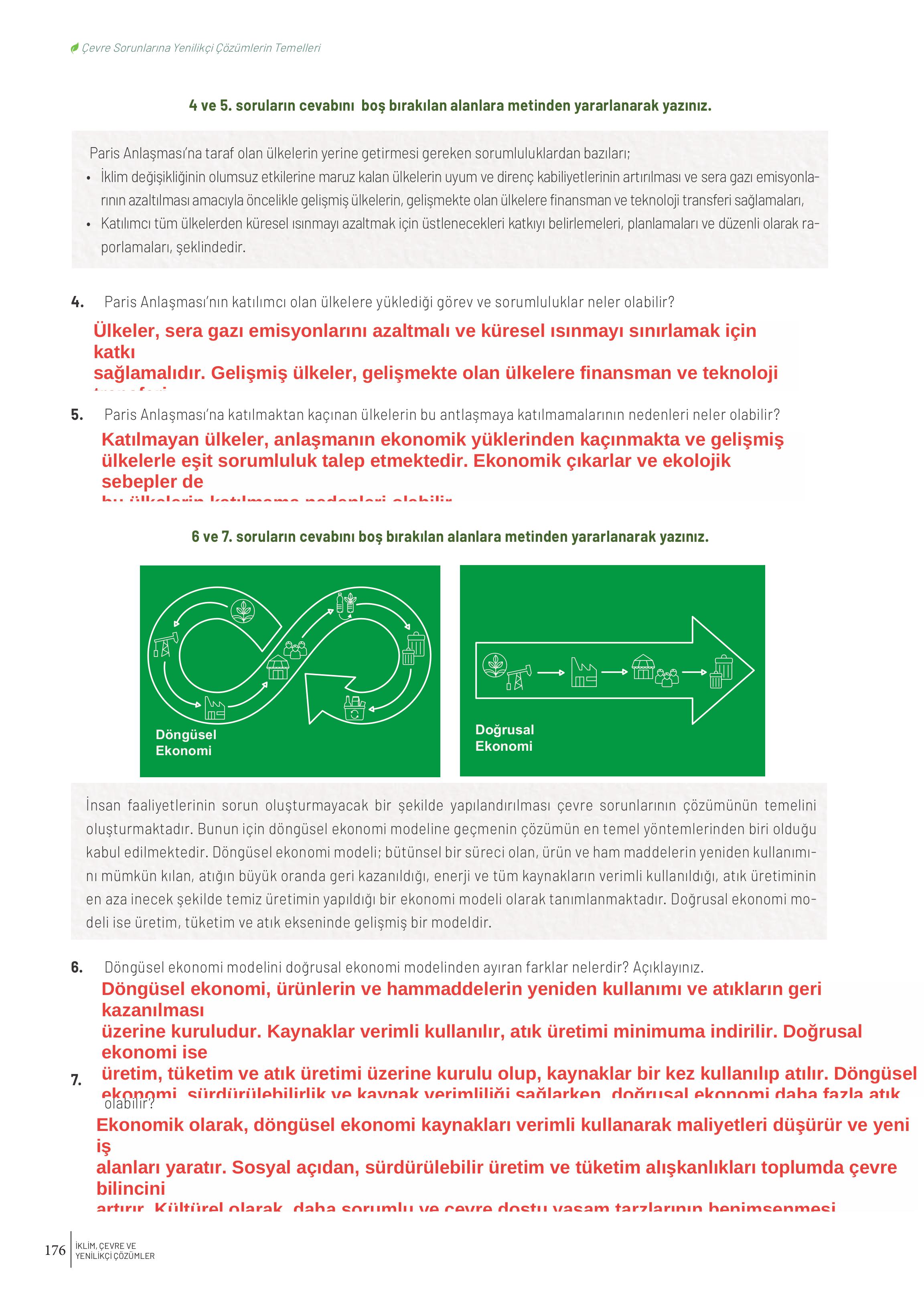 10-11-12. Sınıf Meb Yayınları İklim Çevre Ve Yenilikçi Çözümler Ders Kitabı Sayfa 176 Cevapları 10-11-12. Sınıf Meb Yayınları İklim Çevre Ve Yenilikçi Çözümler Ders Kitabı Sayfa 176 Cevapları