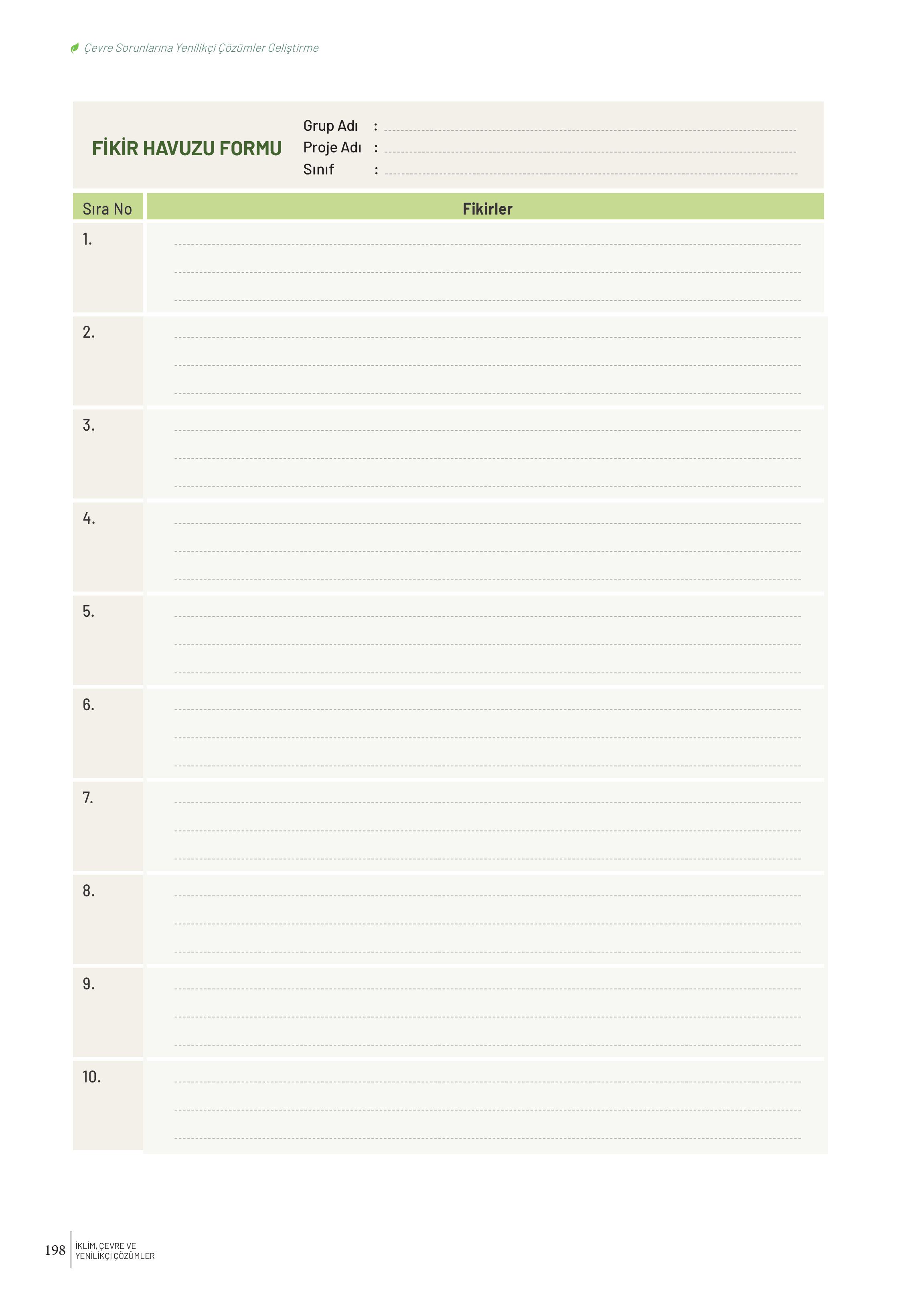10-11-12. Sınıf Meb Yayınları İklim Çevre Ve Yenilikçi Çözümler Ders Kitabı Sayfa 198 Cevapları 10-11-12. Sınıf Meb Yayınları İklim Çevre Ve Yenilikçi Çözümler Ders Kitabı Sayfa 198 Cevapları