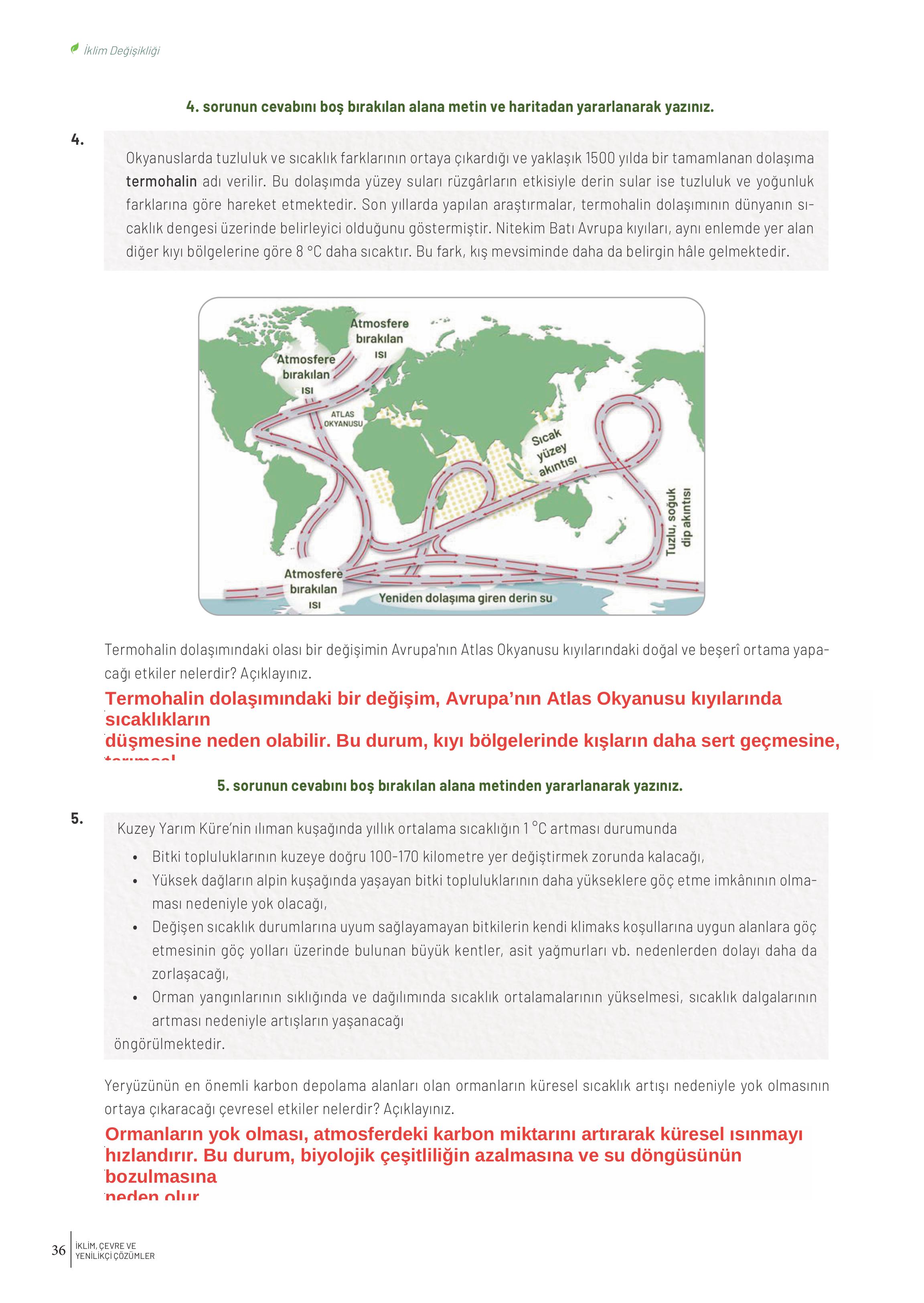 10-11-12. Sınıf Meb Yayınları İklim Çevre Ve Yenilikçi Çözümler Ders Kitabı Sayfa 36 Cevapları 10-11-12. Sınıf Meb Yayınları İklim Çevre Ve Yenilikçi Çözümler Ders Kitabı Sayfa 36 Cevapları