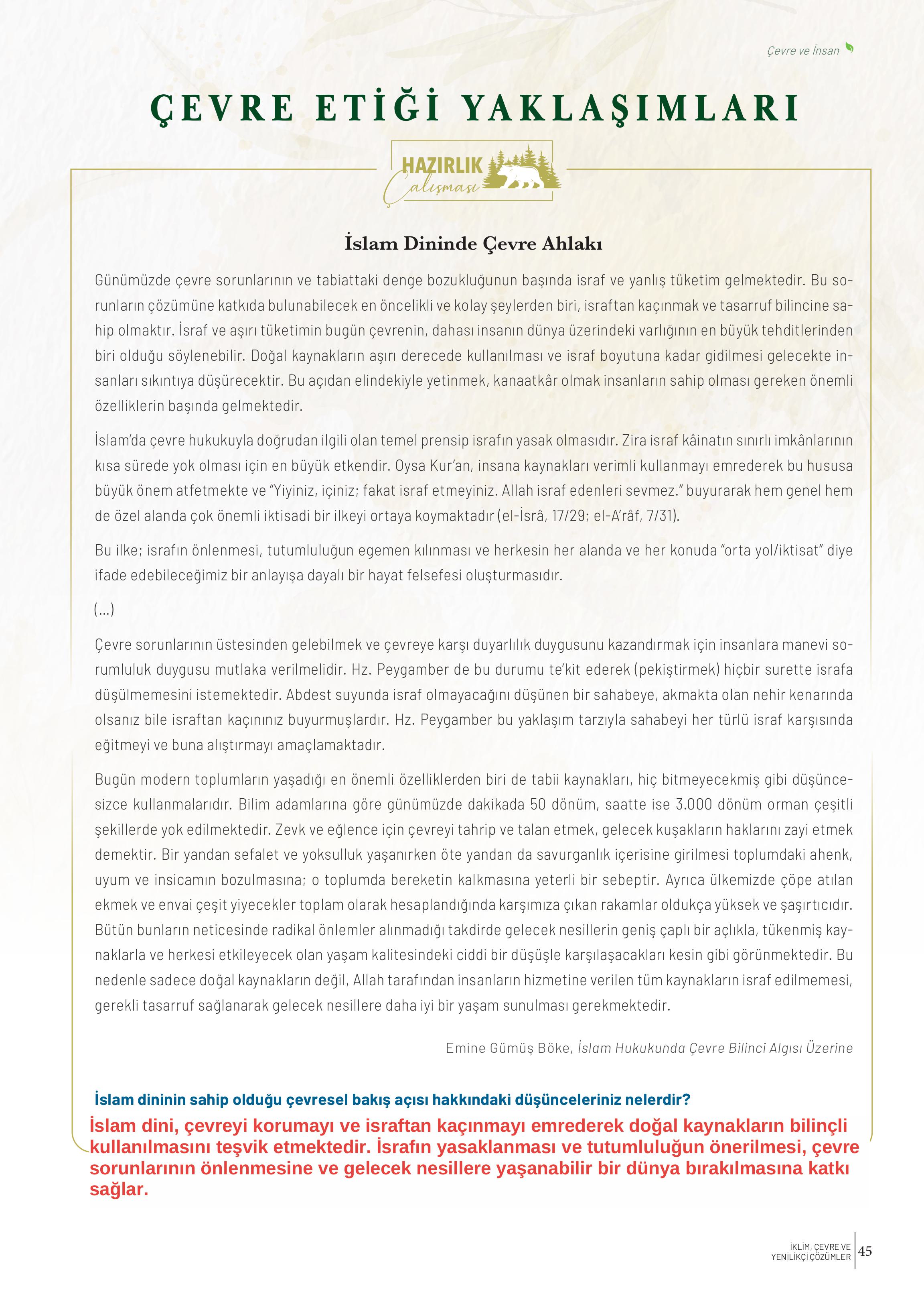 10-11-12. Sınıf Meb Yayınları İklim Çevre Ve Yenilikçi Çözümler Ders Kitabı Sayfa 45 Cevapları 10-11-12. Sınıf Meb Yayınları İklim Çevre Ve Yenilikçi Çözümler Ders Kitabı Sayfa 45 Cevapları