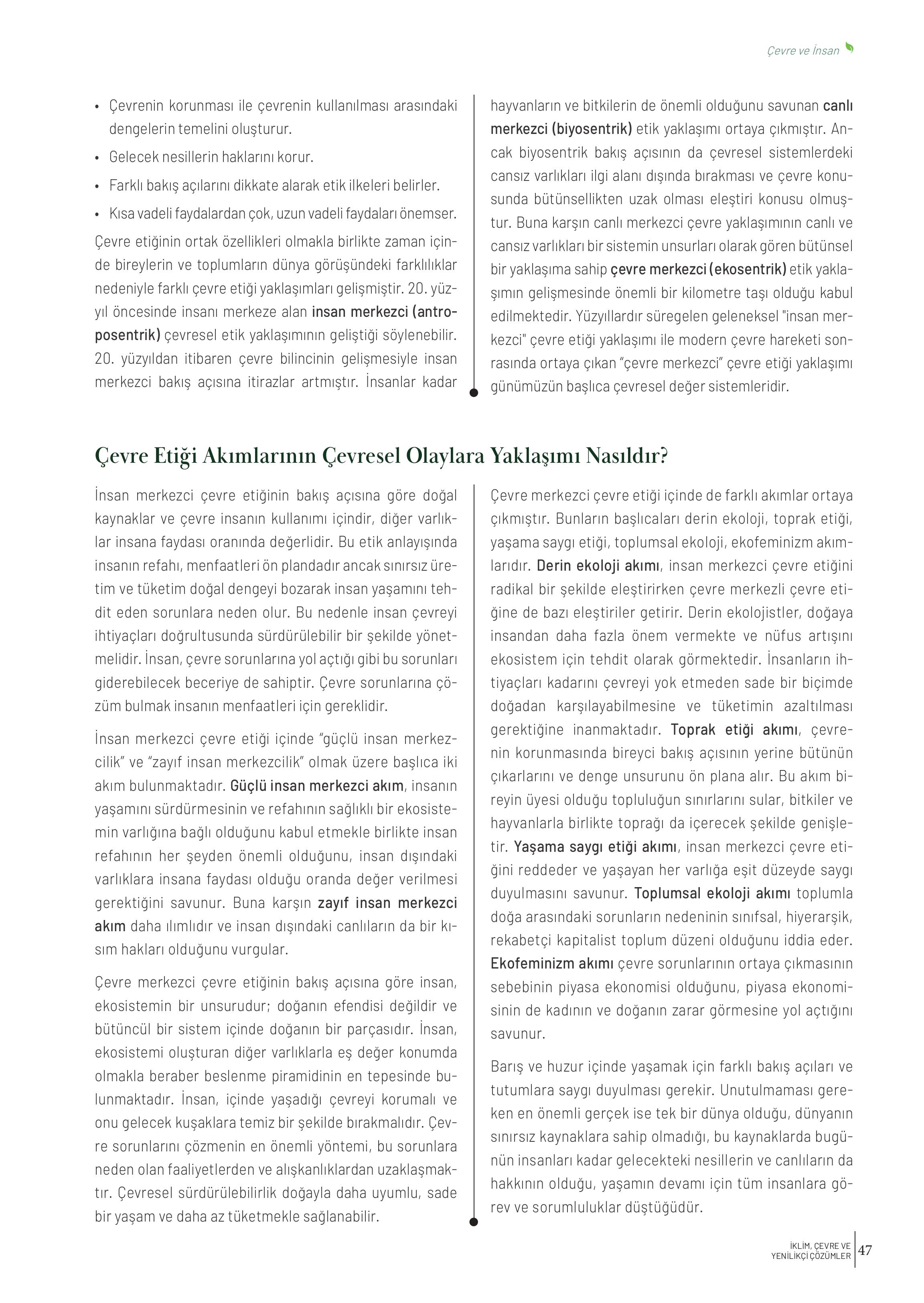 10-11-12. Sınıf Meb Yayınları İklim Çevre Ve Yenilikçi Çözümler Ders Kitabı Sayfa 47 Cevapları 10-11-12. Sınıf Meb Yayınları İklim Çevre Ve Yenilikçi Çözümler Ders Kitabı Sayfa 47 Cevapları