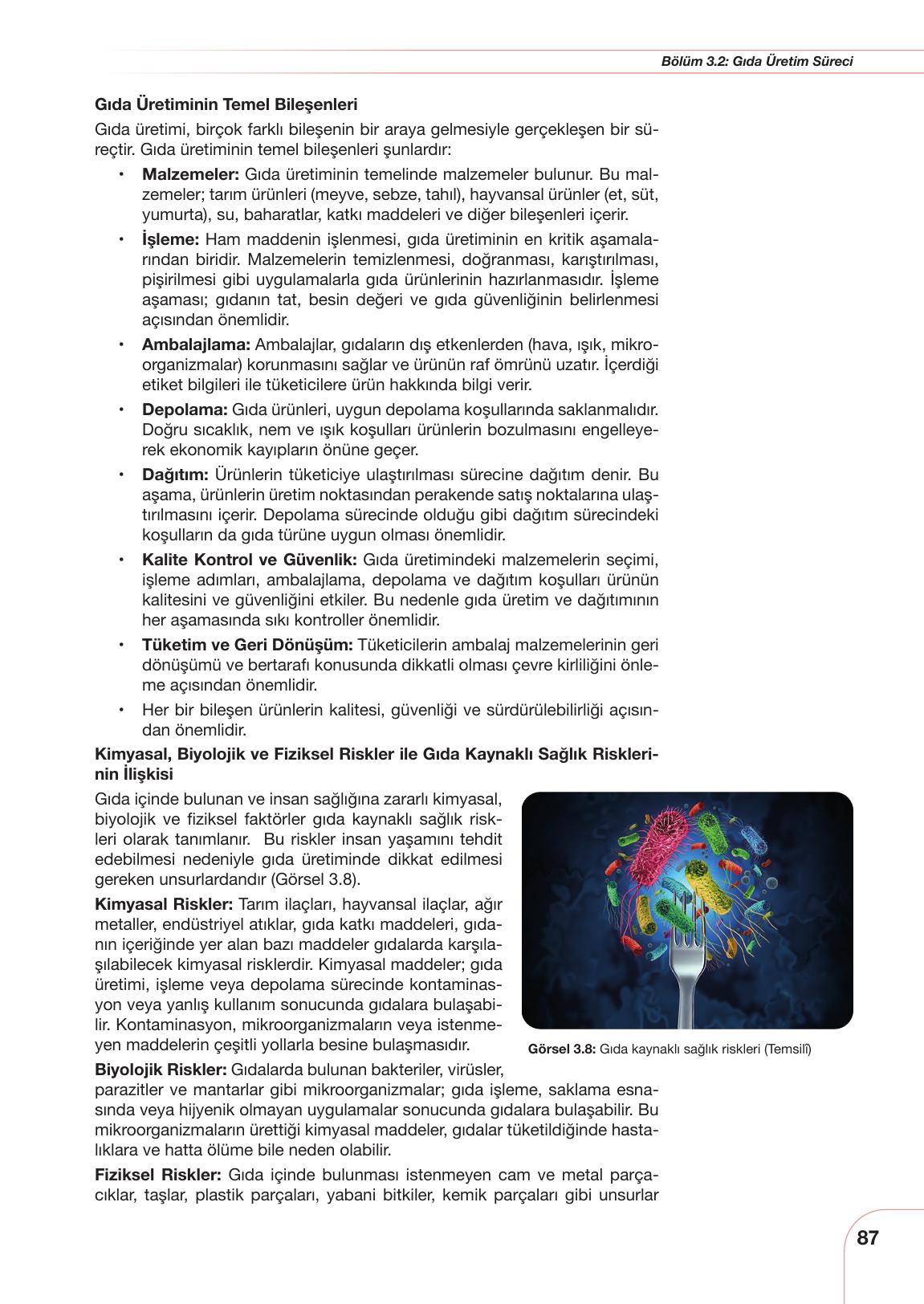 10-11. Sınıf Meb Yayınları Sürdürülebilir Tarım Ve Gıda Güvenliği Ders Kitabı Sayfa 87 Cevapları