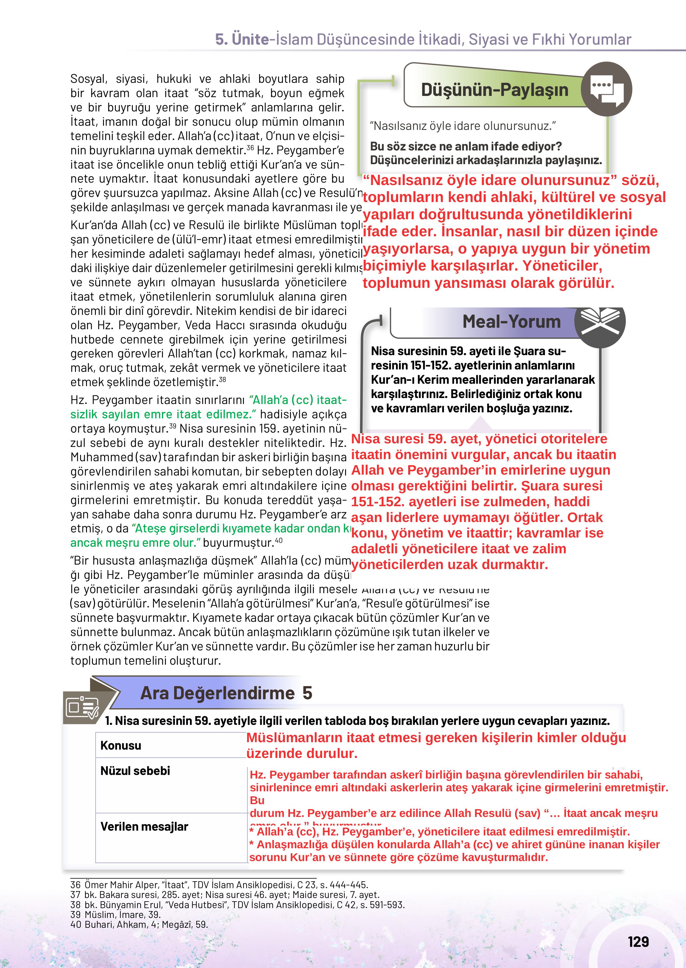 10. Sınıf Meb Yayınları Din Kültürü Ve Ahlak Bilgisi Ders Kitabı Sayfa 129 Cevapları 10. Sınıf Meb Yayınları Din Kültürü Ve Ahlak Bilgisi Ders Kitabı Sayfa 129 Cevapları