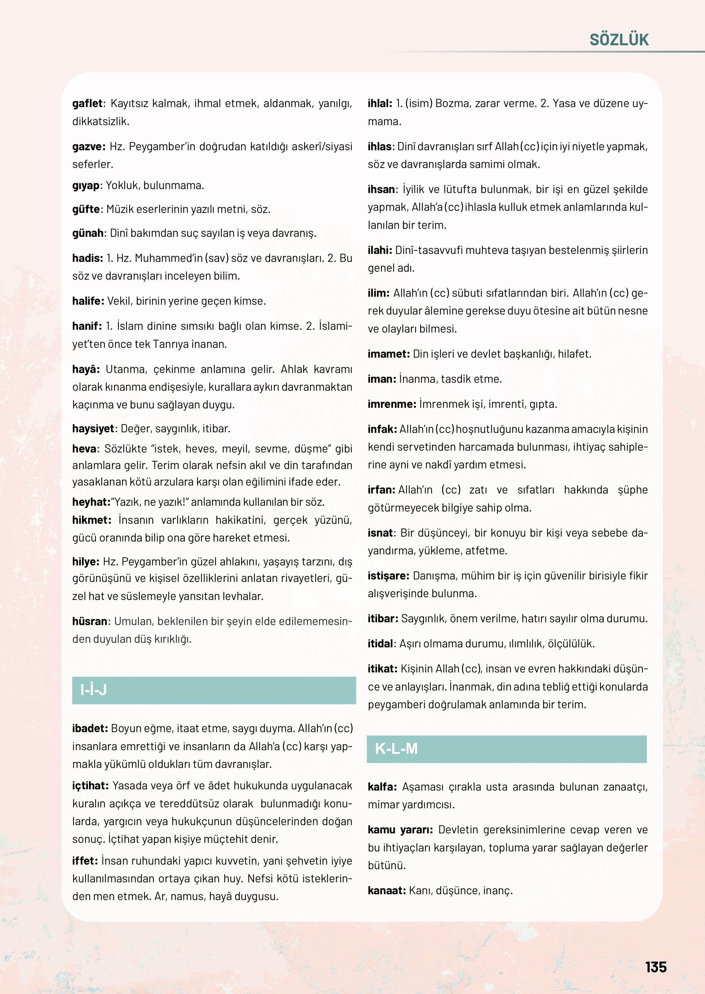 10. Sınıf Meb Yayınları Din Kültürü Ve Ahlak Bilgisi Ders Kitabı Sayfa 135 Cevapları 10. Sınıf Meb Yayınları Din Kültürü Ve Ahlak Bilgisi Ders Kitabı Sayfa 135 Cevapları