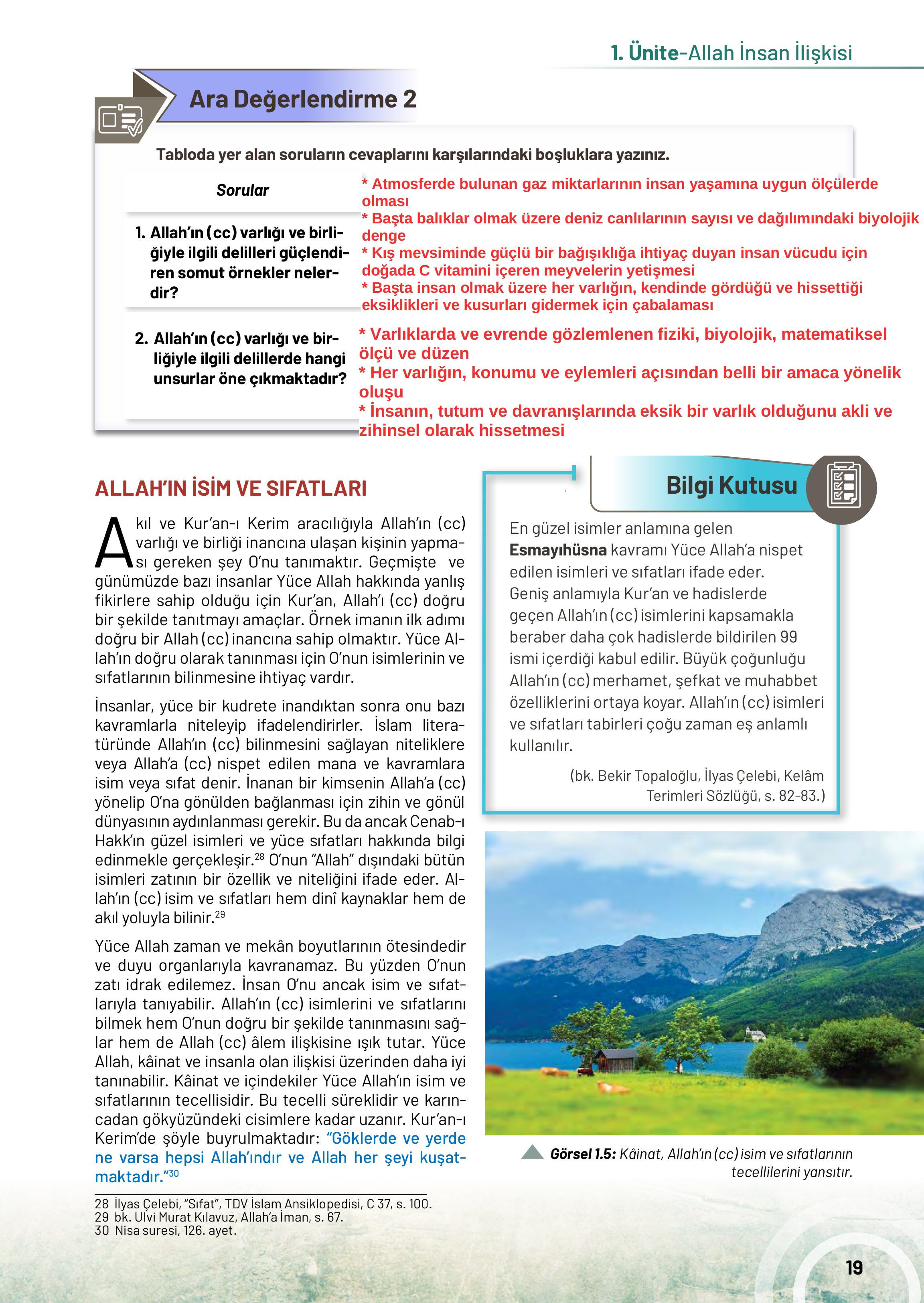 10. Sınıf Meb Yayınları Din Kültürü Ve Ahlak Bilgisi Ders Kitabı Sayfa 19 Cevapları