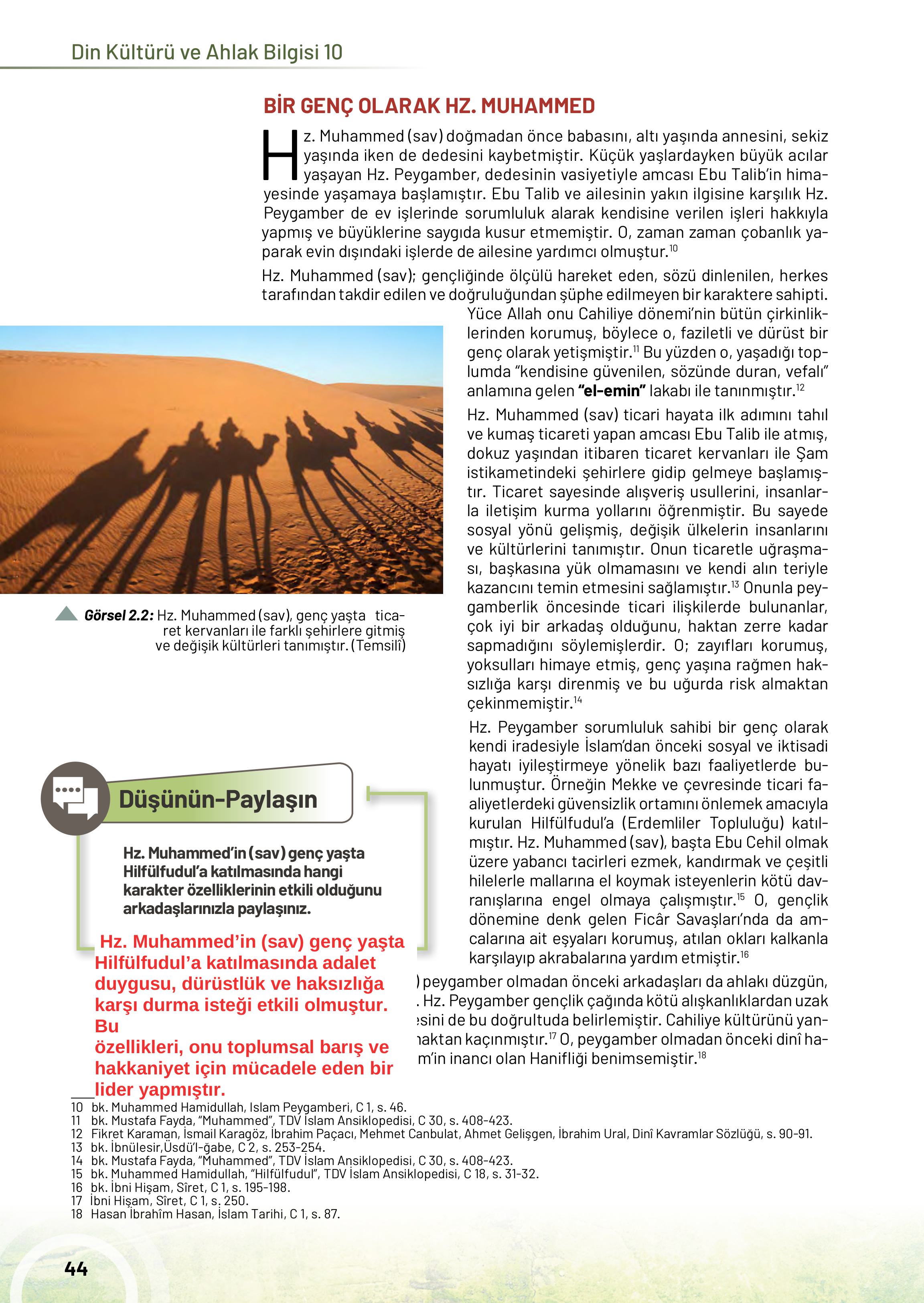 10. Sınıf Meb Yayınları Din Kültürü Ve Ahlak Bilgisi Ders Kitabı Sayfa 44 Cevapları 10. Sınıf Meb Yayınları Din Kültürü Ve Ahlak Bilgisi Ders Kitabı Sayfa 44 Cevapları