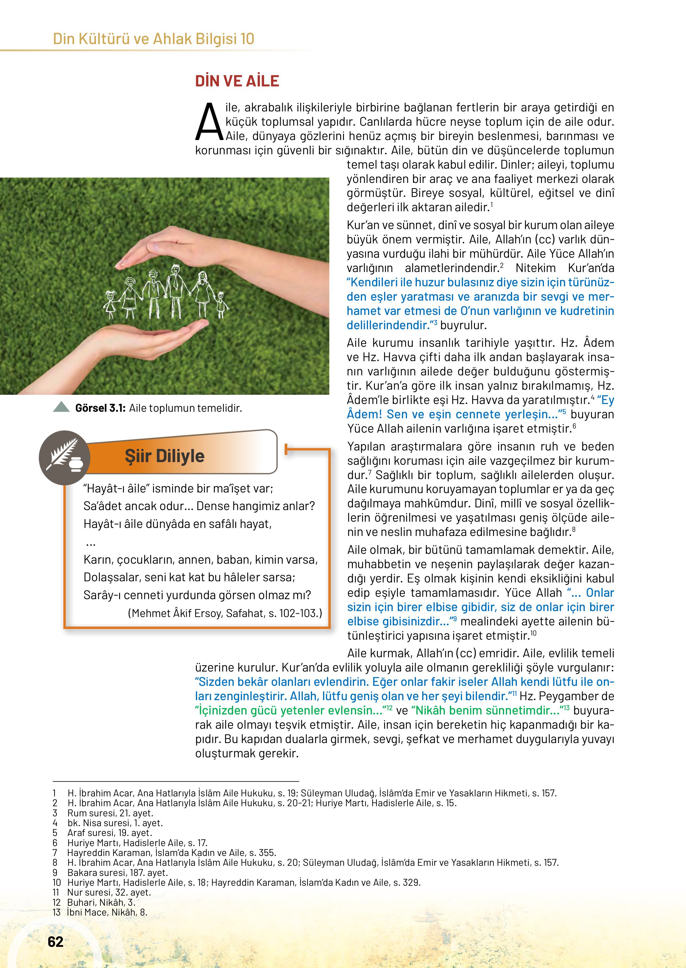 10. Sınıf Meb Yayınları Din Kültürü Ve Ahlak Bilgisi Ders Kitabı Sayfa 62 Cevapları