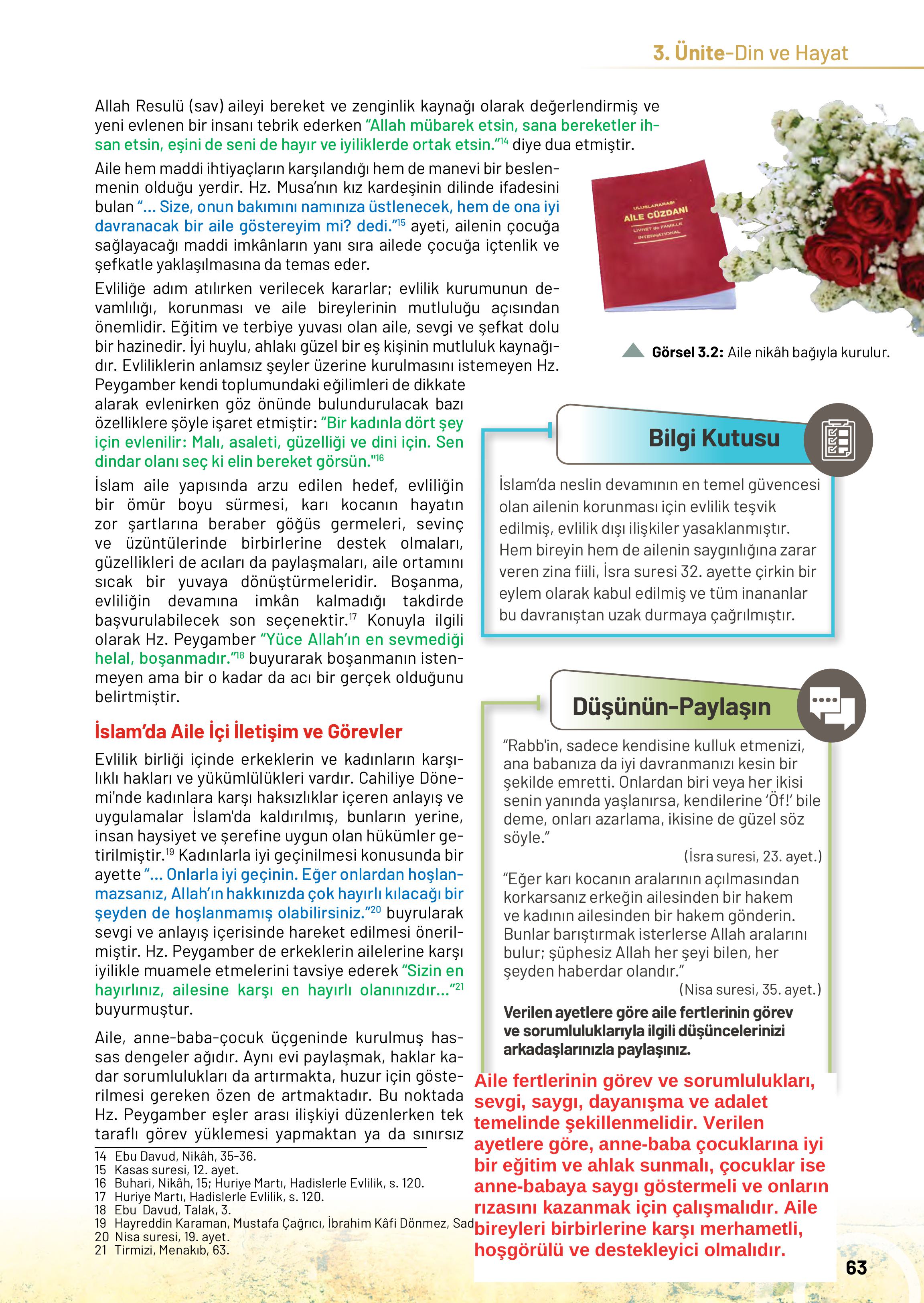 10. Sınıf Meb Yayınları Din Kültürü Ve Ahlak Bilgisi Ders Kitabı Sayfa 63 Cevapları 10. Sınıf Meb Yayınları Din Kültürü Ve Ahlak Bilgisi Ders Kitabı Sayfa 63 Cevapları