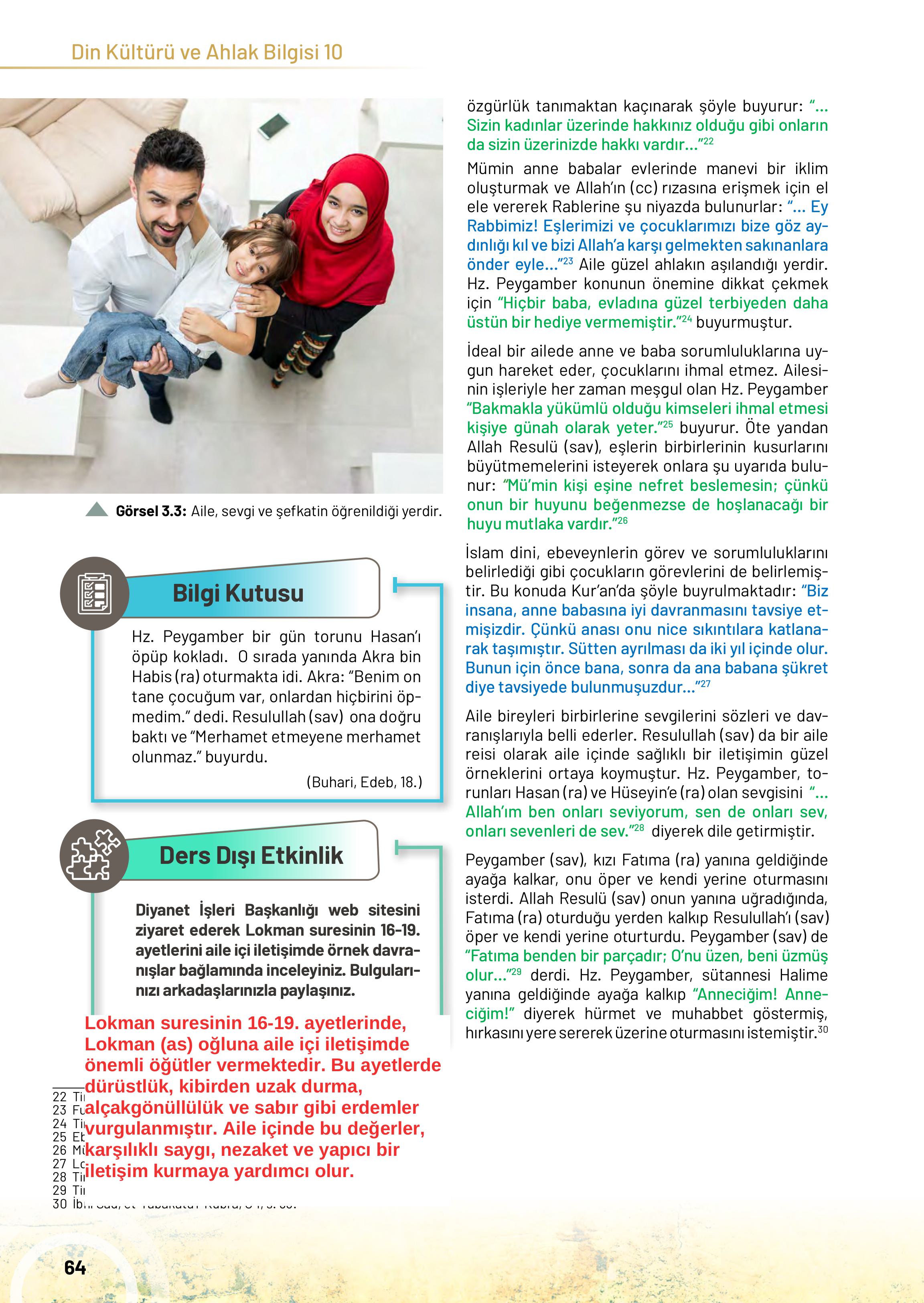 10. Sınıf Meb Yayınları Din Kültürü Ve Ahlak Bilgisi Ders Kitabı Sayfa 64 Cevapları