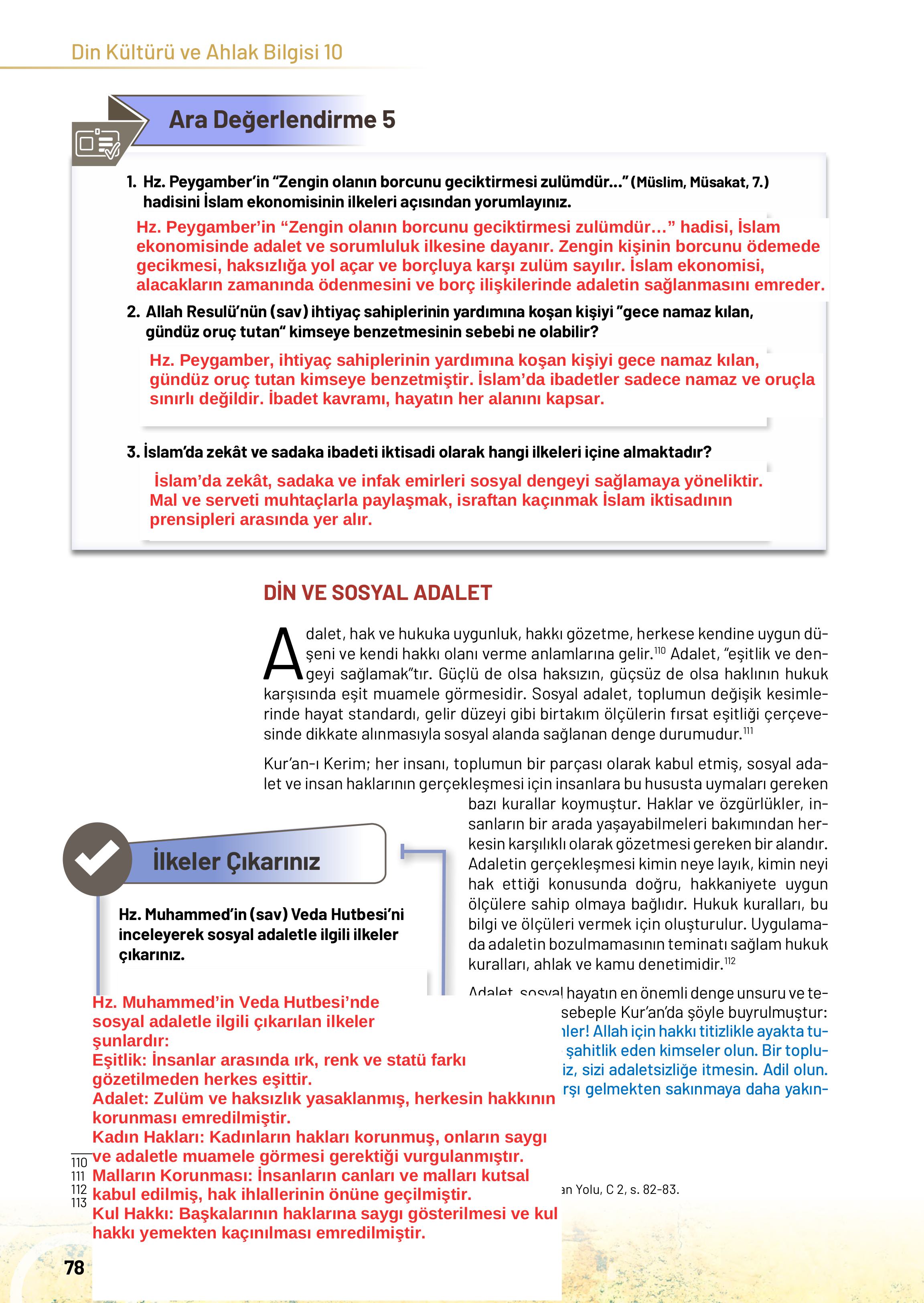 10. Sınıf Meb Yayınları Din Kültürü Ve Ahlak Bilgisi Ders Kitabı Sayfa 78 Cevapları 10. Sınıf Meb Yayınları Din Kültürü Ve Ahlak Bilgisi Ders Kitabı Sayfa 78 Cevapları