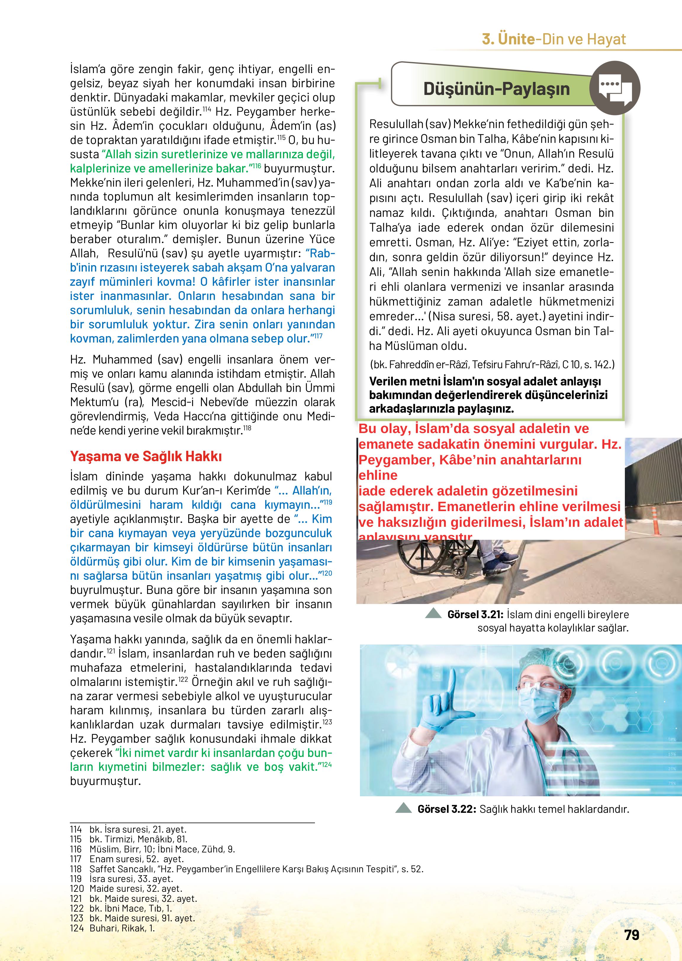 10. Sınıf Meb Yayınları Din Kültürü Ve Ahlak Bilgisi Ders Kitabı Sayfa 79 Cevapları 10. Sınıf Meb Yayınları Din Kültürü Ve Ahlak Bilgisi Ders Kitabı Sayfa 79 Cevapları