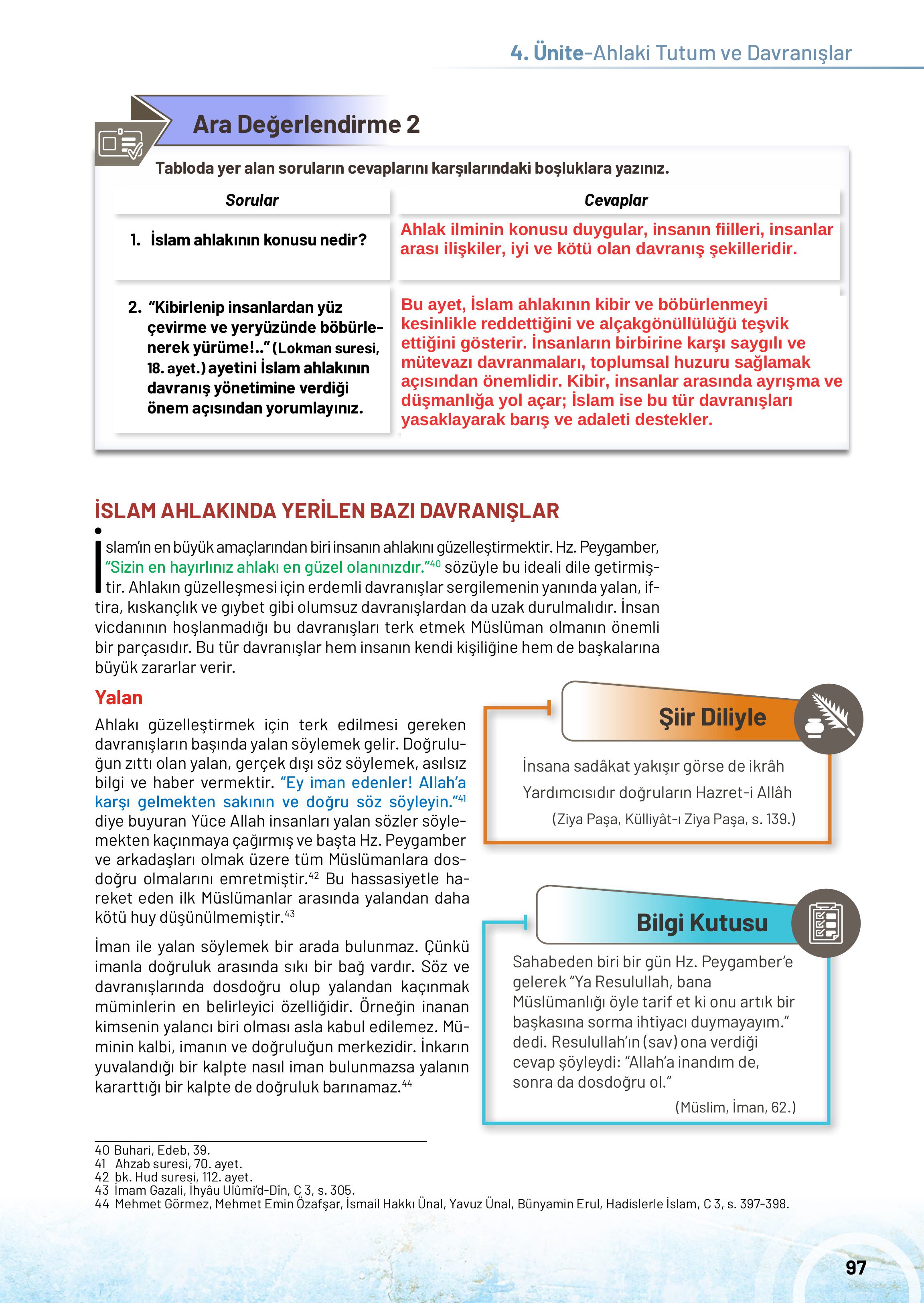 10. Sınıf Meb Yayınları Din Kültürü Ve Ahlak Bilgisi Ders Kitabı Sayfa 97 Cevapları 10. Sınıf Meb Yayınları Din Kültürü Ve Ahlak Bilgisi Ders Kitabı Sayfa 97 Cevapları