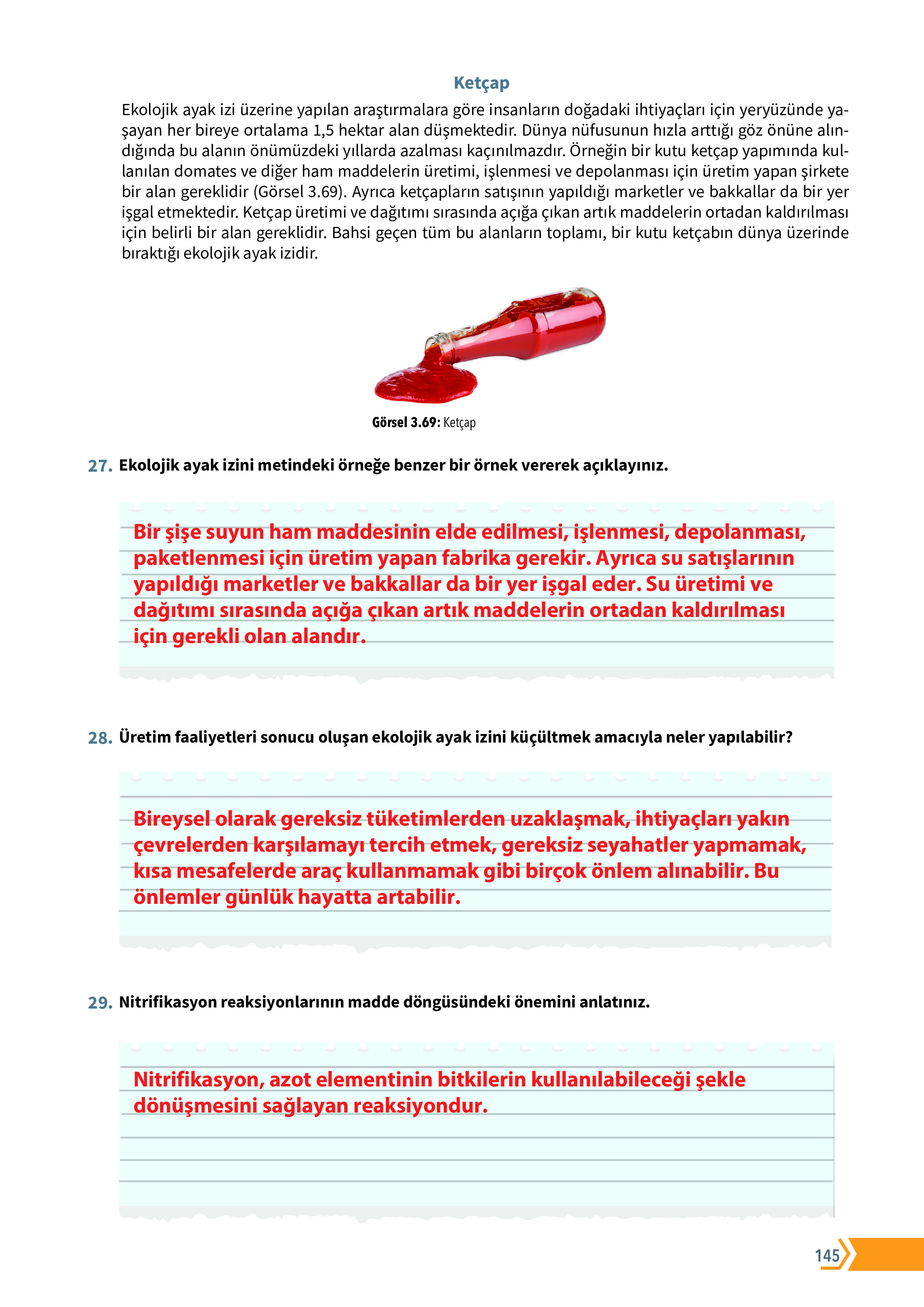 10. Sınıf Meb Yayınları Fen Lisesi Biyoloji Ders Kitabı Sayfa 145 Cevapları 10. Sınıf Meb Yayınları Fen Lisesi Biyoloji Ders Kitabı Sayfa 145 Cevapları