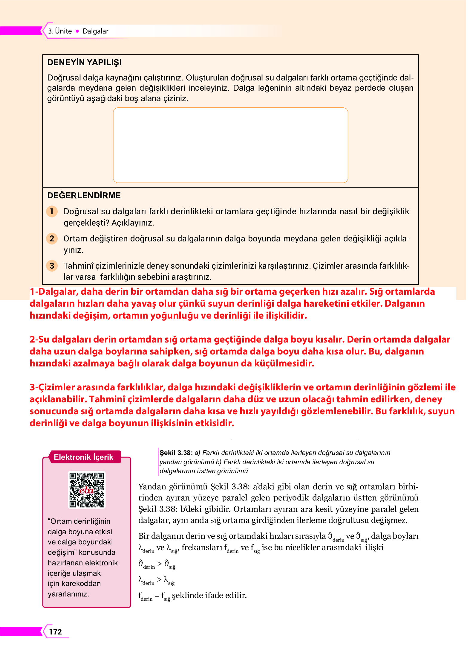 10. Sınıf Meb Yayınları Fen Lisesi Fizik Ders Kitabı Sayfa 172 Cevapları