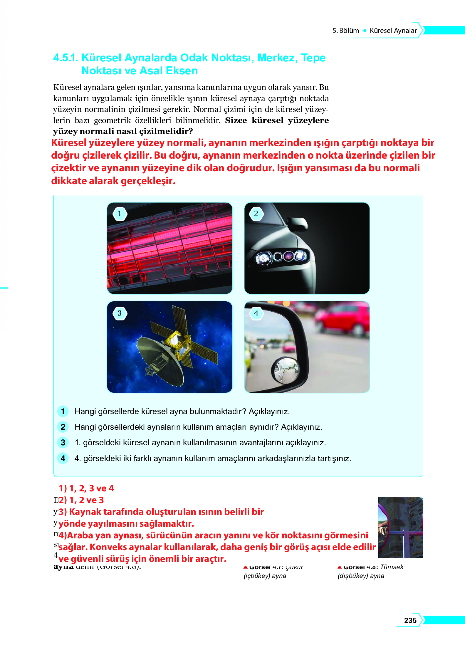 10. Sınıf Meb Yayınları Fen Lisesi Fizik Ders Kitabı Sayfa 235 Cevapları