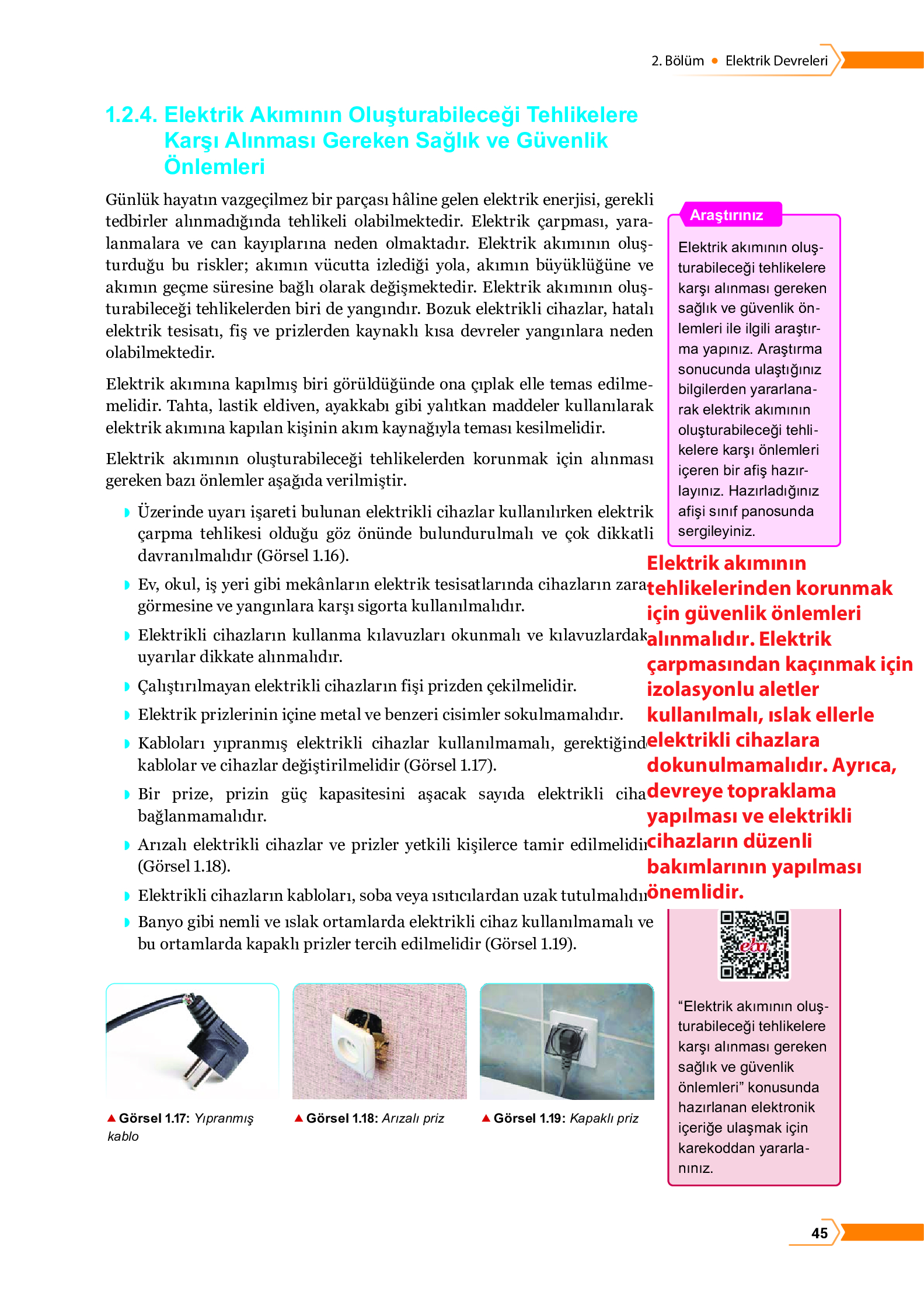 10. Sınıf Meb Yayınları Fen Lisesi Fizik Ders Kitabı Sayfa 45 Cevapları