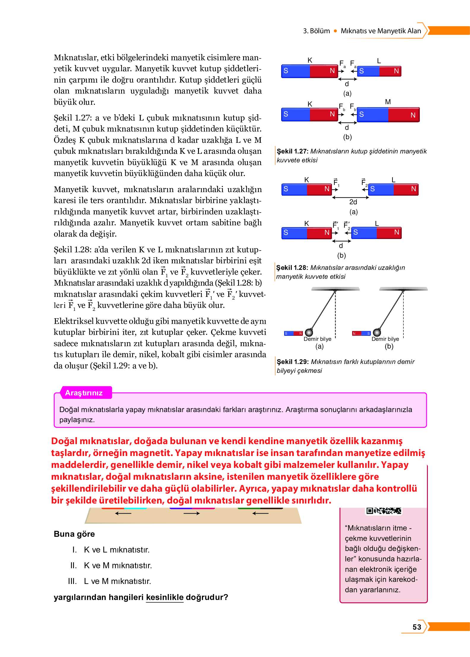 10. Sınıf Meb Yayınları Fen Lisesi Fizik Ders Kitabı Sayfa 53 Cevapları