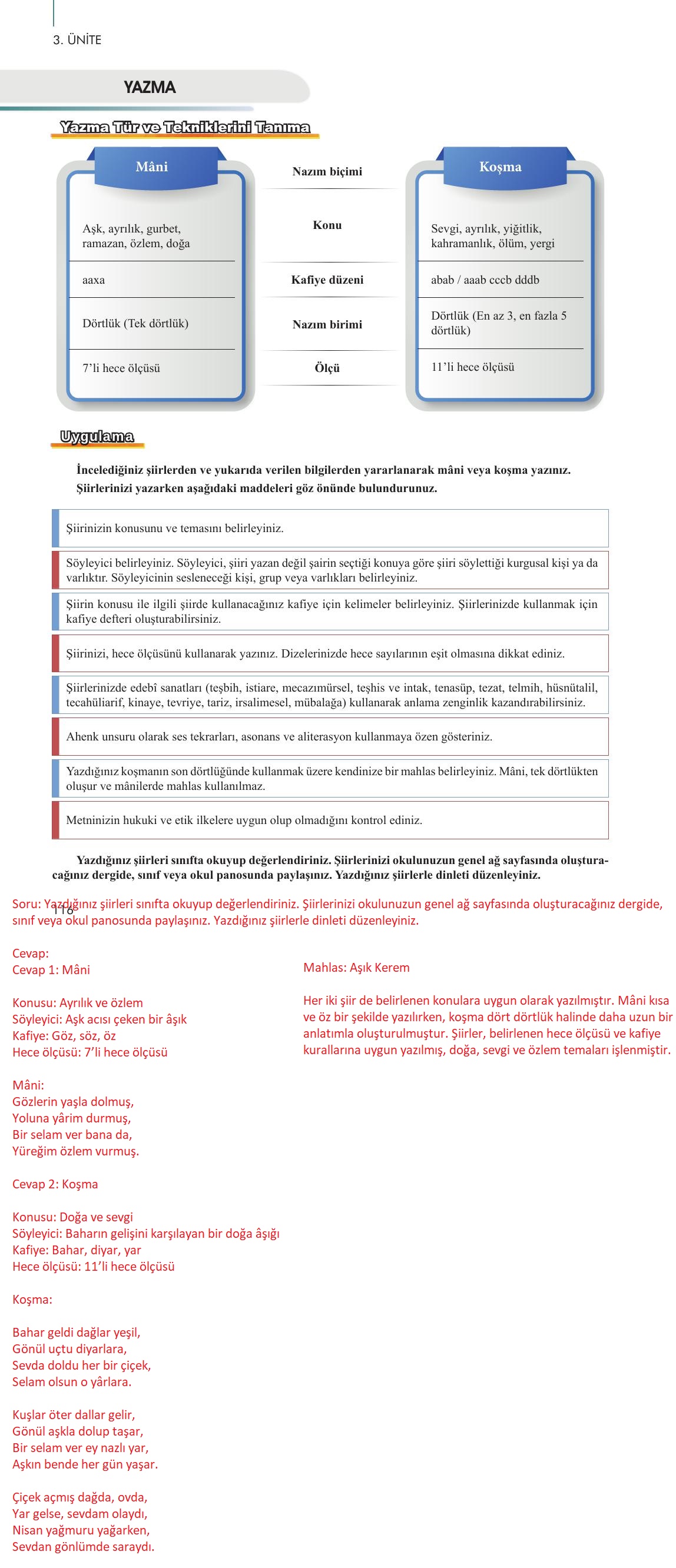 10. Sınıf Meb Yayınları Türk Dili Ve Edebiyatı Ders Kitabı Sayfa 116 Cevapları 10. Sınıf Meb Yayınları Türk Dili Ve Edebiyatı Ders Kitabı Sayfa 116 Cevapları