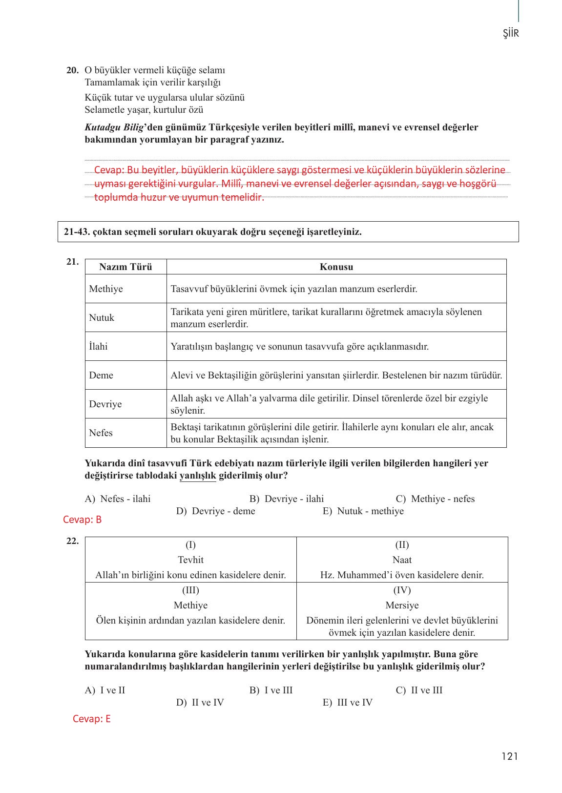 10. Sınıf Meb Yayınları Türk Dili Ve Edebiyatı Ders Kitabı Sayfa 121 Cevapları 10. Sınıf Meb Yayınları Türk Dili Ve Edebiyatı Ders Kitabı Sayfa 121 Cevapları