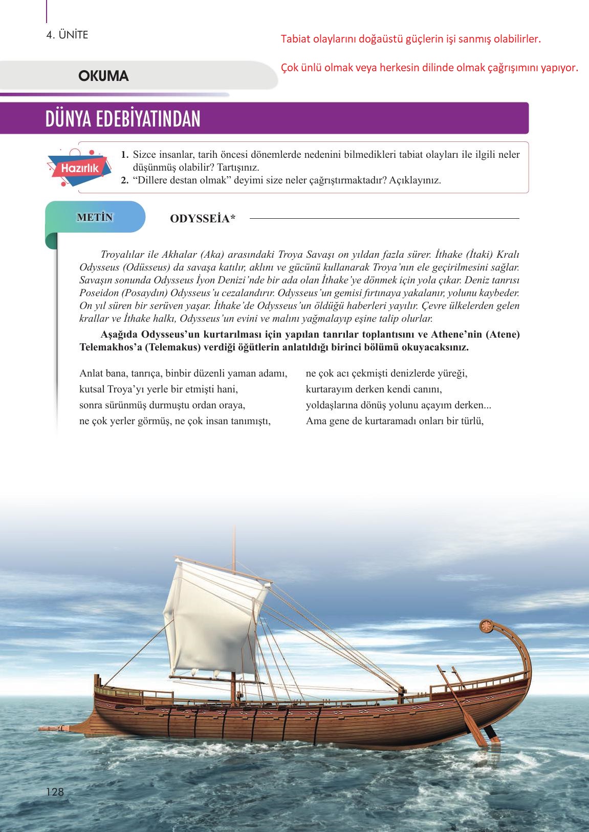 10. Sınıf Meb Yayınları Türk Dili Ve Edebiyatı Ders Kitabı Sayfa 128 Cevapları 10. Sınıf Meb Yayınları Türk Dili Ve Edebiyatı Ders Kitabı Sayfa 128 Cevapları