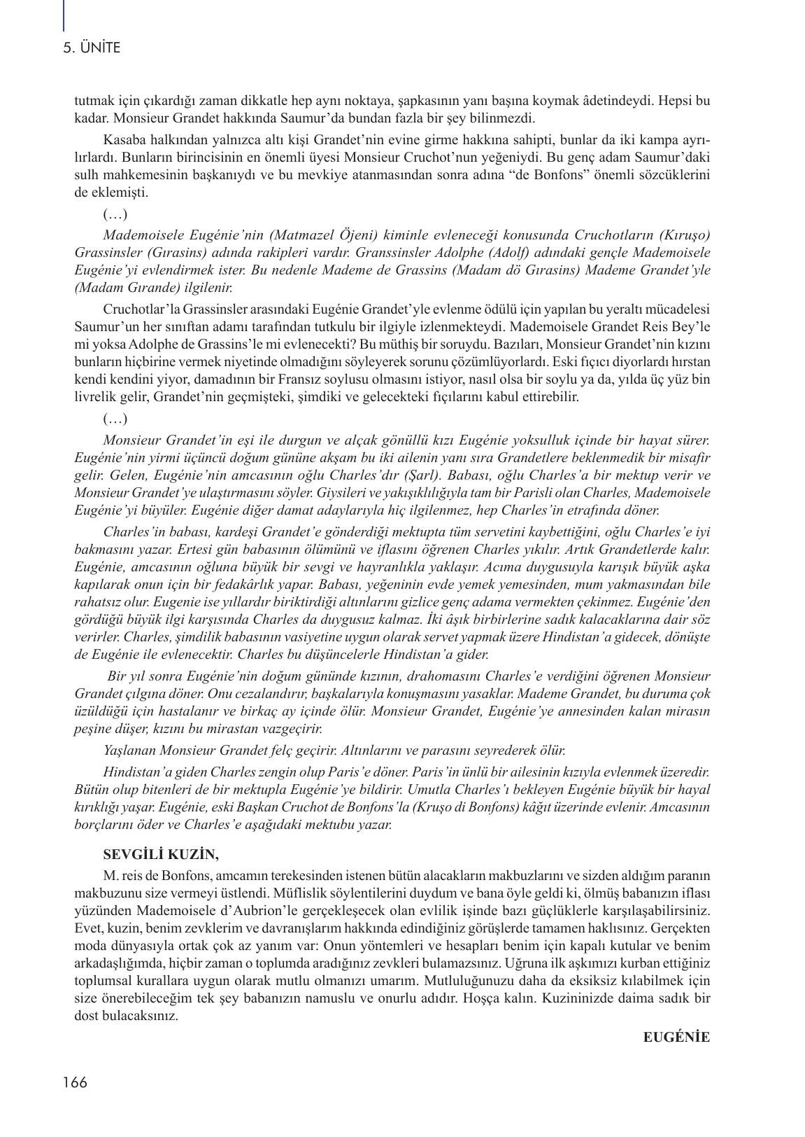 10. Sınıf Meb Yayınları Türk Dili Ve Edebiyatı Ders Kitabı Sayfa 166 Cevapları