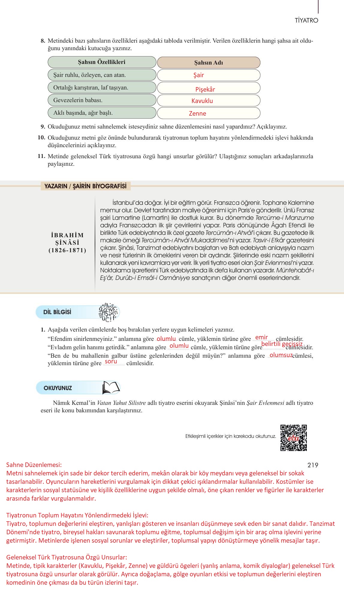 10. Sınıf Meb Yayınları Türk Dili Ve Edebiyatı Ders Kitabı Sayfa 219 Cevapları 10. Sınıf Meb Yayınları Türk Dili Ve Edebiyatı Ders Kitabı Sayfa 219 Cevapları