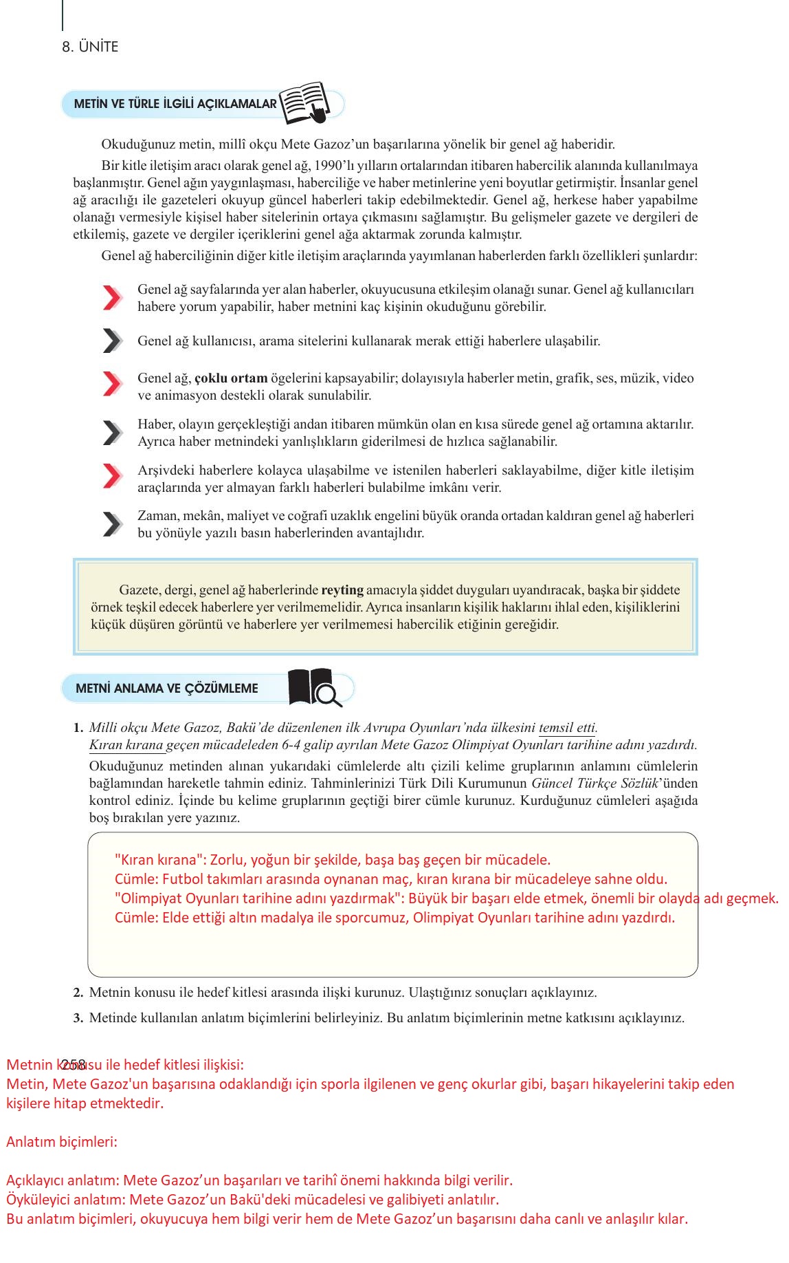 10. Sınıf Meb Yayınları Türk Dili Ve Edebiyatı Ders Kitabı Sayfa 258 Cevapları 10. Sınıf Meb Yayınları Türk Dili Ve Edebiyatı Ders Kitabı Sayfa 258 Cevapları