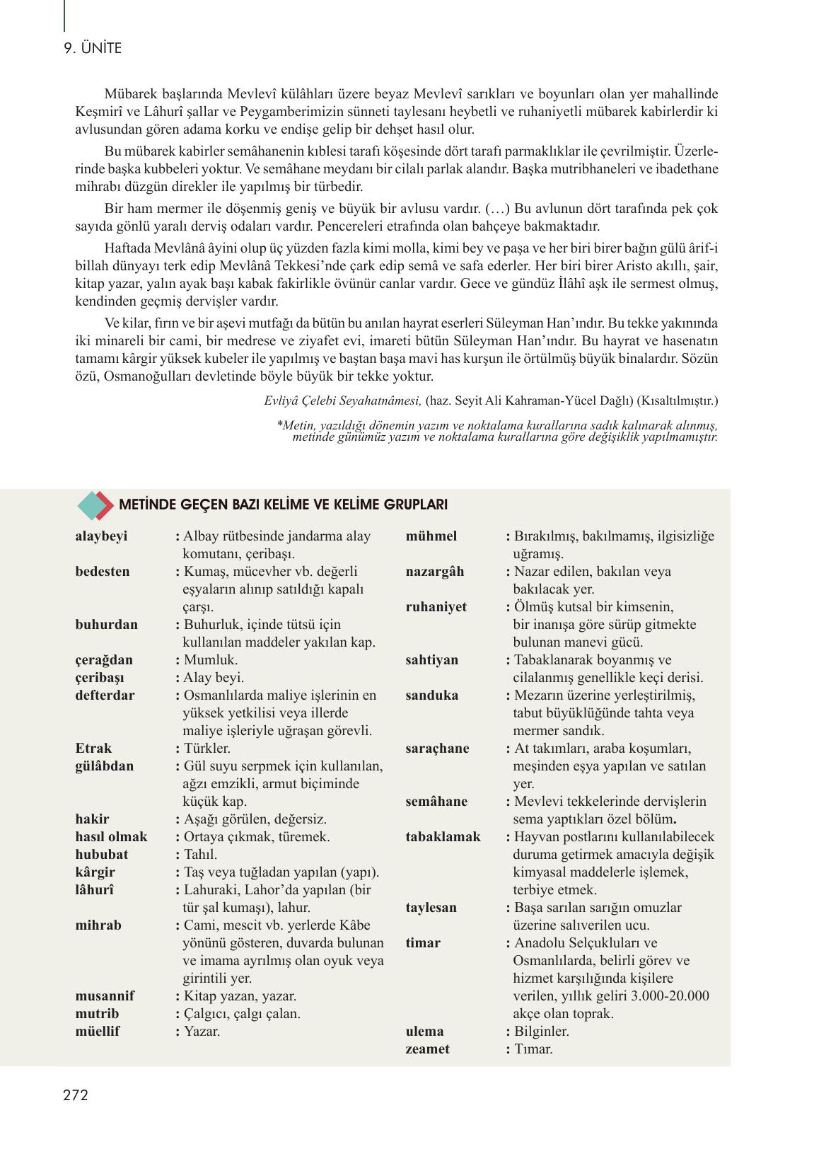 10. Sınıf Meb Yayınları Türk Dili Ve Edebiyatı Ders Kitabı Sayfa 272 Cevapları 10. Sınıf Meb Yayınları Türk Dili Ve Edebiyatı Ders Kitabı Sayfa 272 Cevapları