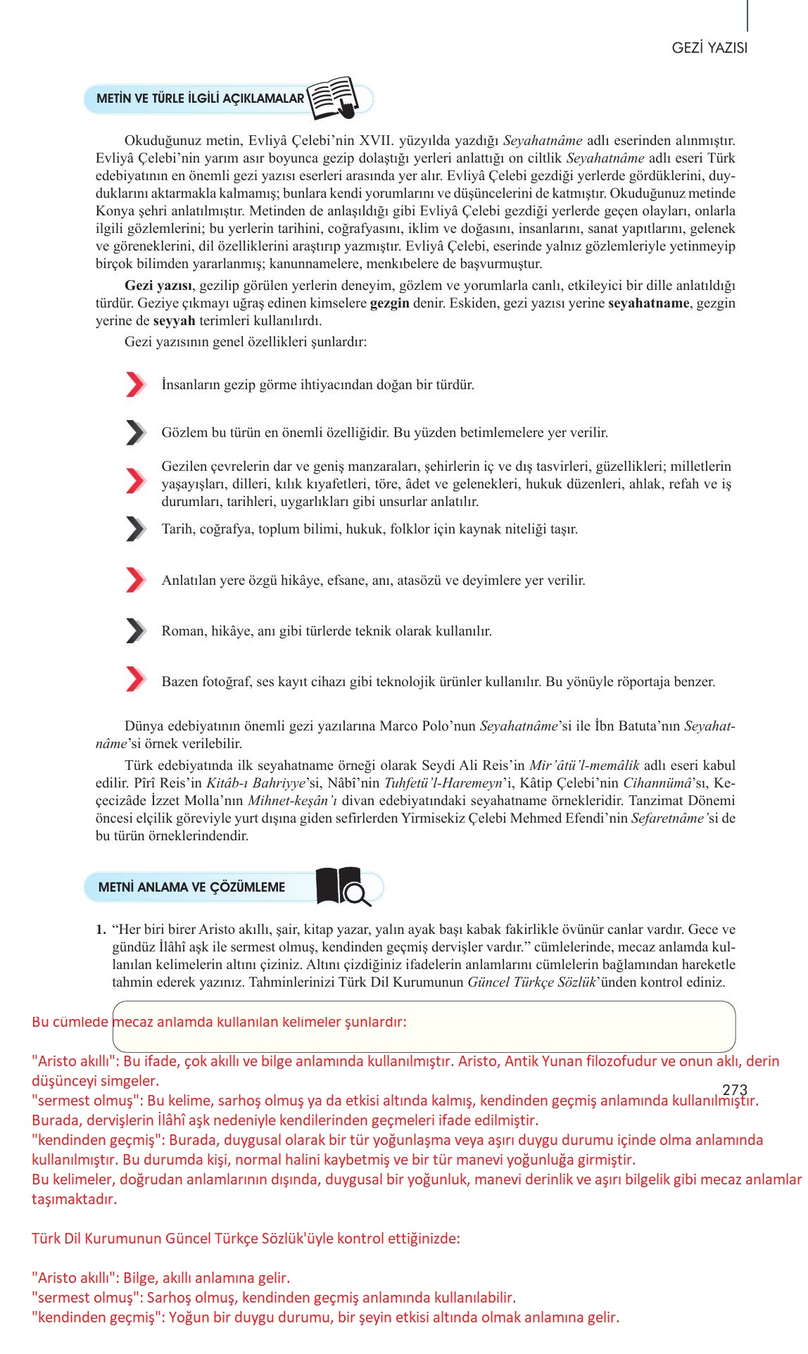 10. Sınıf Meb Yayınları Türk Dili Ve Edebiyatı Ders Kitabı Sayfa 273 Cevapları 10. Sınıf Meb Yayınları Türk Dili Ve Edebiyatı Ders Kitabı Sayfa 273 Cevapları