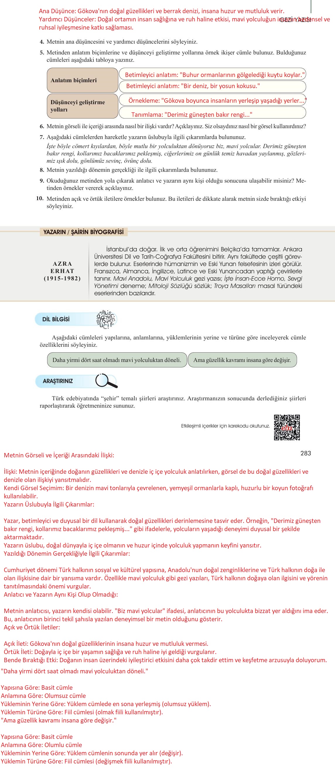 10. Sınıf Meb Yayınları Türk Dili Ve Edebiyatı Ders Kitabı Sayfa 283 Cevapları 10. Sınıf Meb Yayınları Türk Dili Ve Edebiyatı Ders Kitabı Sayfa 283 Cevapları