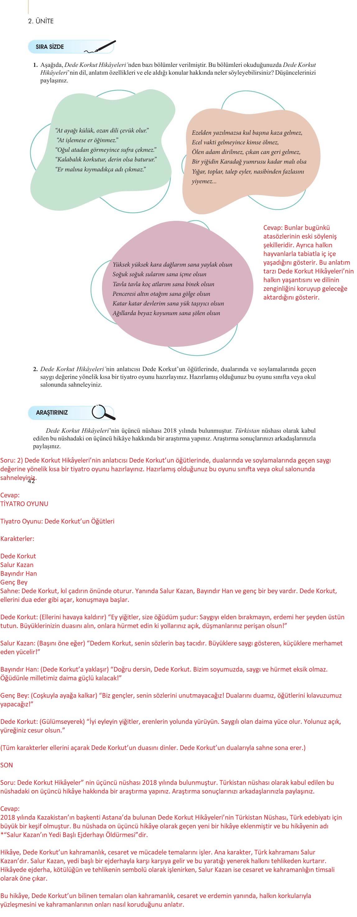10. Sınıf Meb Yayınları Türk Dili Ve Edebiyatı Ders Kitabı Sayfa 42 Cevapları 10. Sınıf Meb Yayınları Türk Dili Ve Edebiyatı Ders Kitabı Sayfa 42 Cevapları