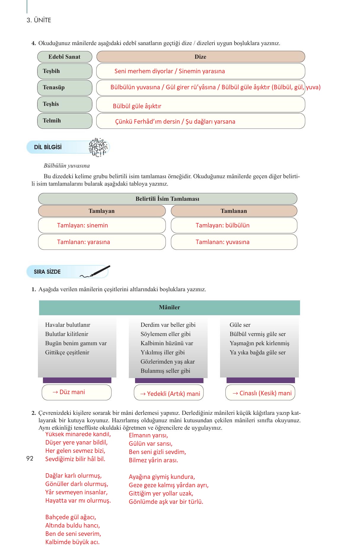 10. Sınıf Meb Yayınları Türk Dili Ve Edebiyatı Ders Kitabı Sayfa 92 Cevapları 10. Sınıf Meb Yayınları Türk Dili Ve Edebiyatı Ders Kitabı Sayfa 92 Cevapları