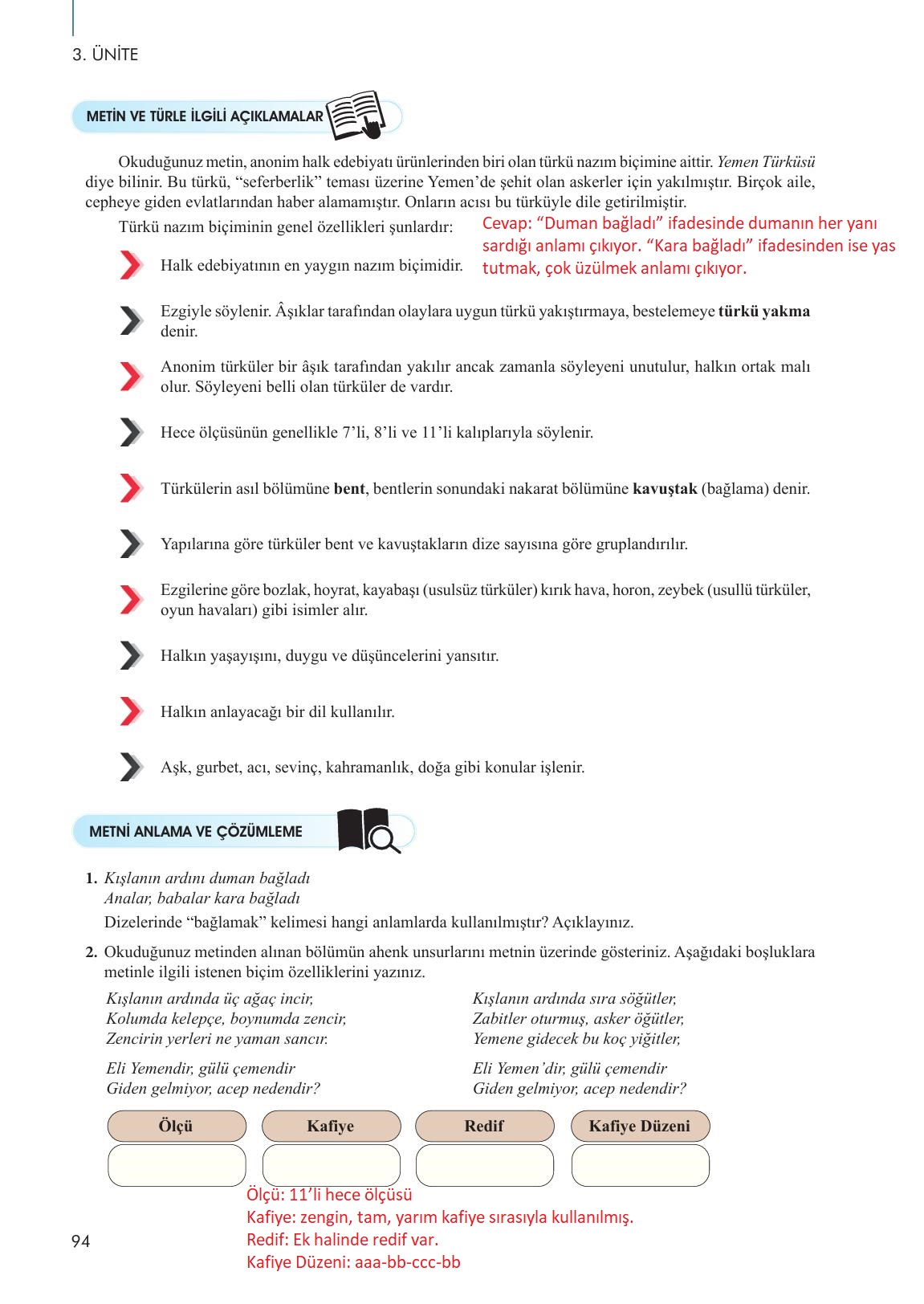 10. Sınıf Meb Yayınları Türk Dili Ve Edebiyatı Ders Kitabı Sayfa 94 Cevapları 10. Sınıf Meb Yayınları Türk Dili Ve Edebiyatı Ders Kitabı Sayfa 94 Cevapları