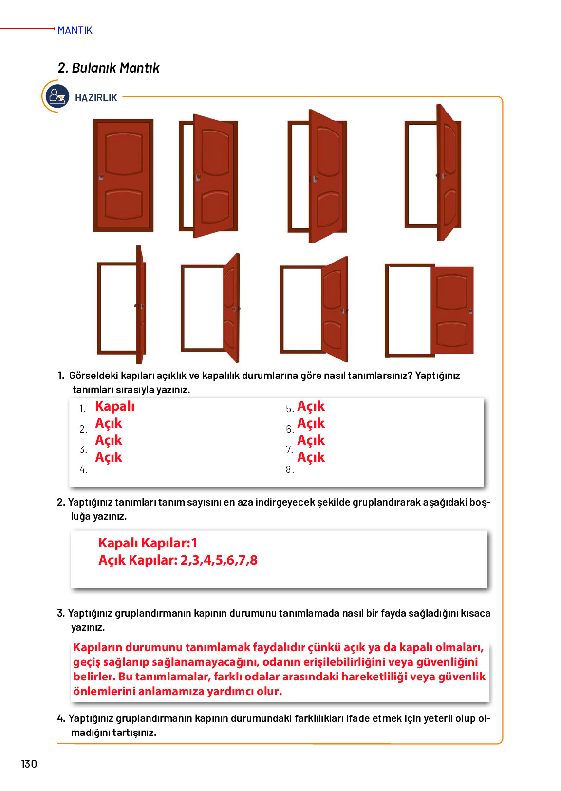 11-12. Sınıf Meb Yayınları Mantık Ders Kitabı Sayfa 130 Cevapları 11-12. Sınıf Meb Yayınları Mantık Ders Kitabı Sayfa 130 Cevapları