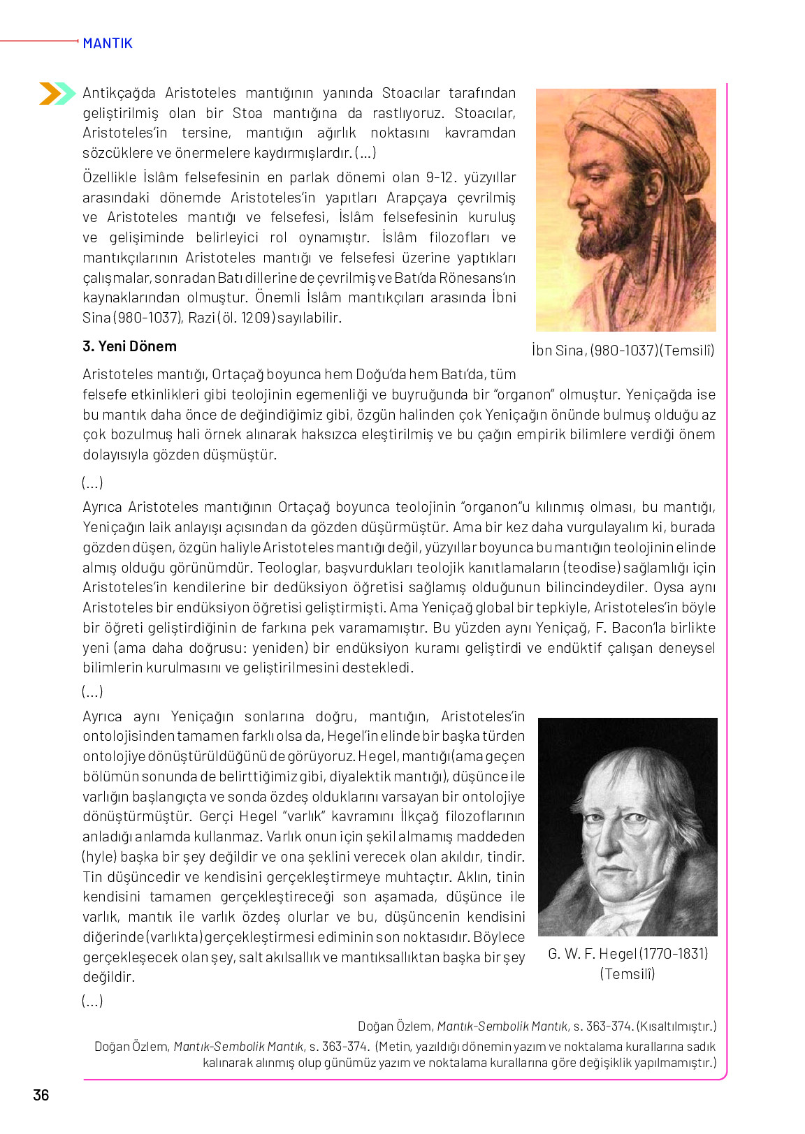 11-12. Sınıf Meb Yayınları Mantık Ders Kitabı Sayfa 36 Cevapları