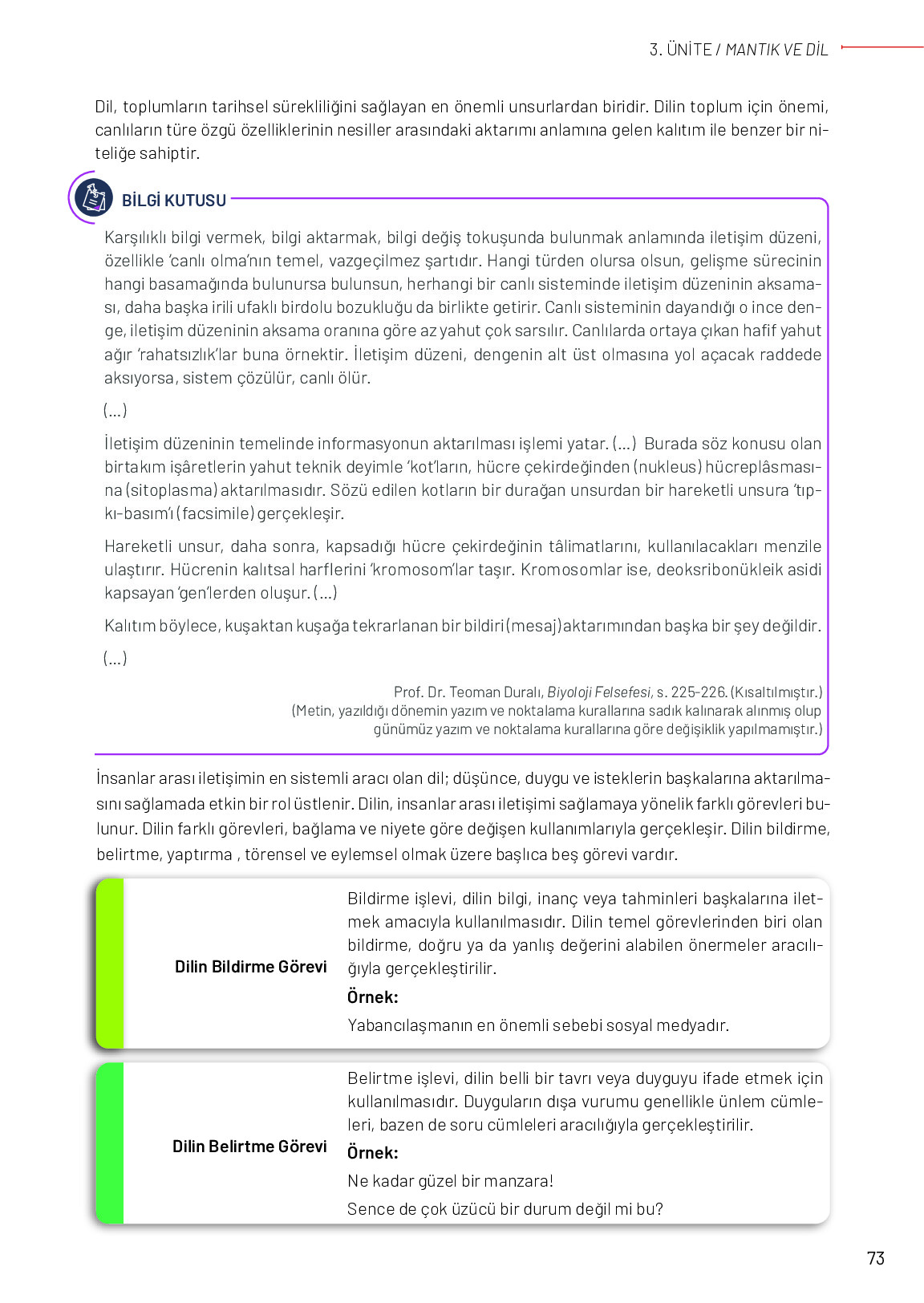 11-12. Sınıf Meb Yayınları Mantık Ders Kitabı Sayfa 73 Cevapları