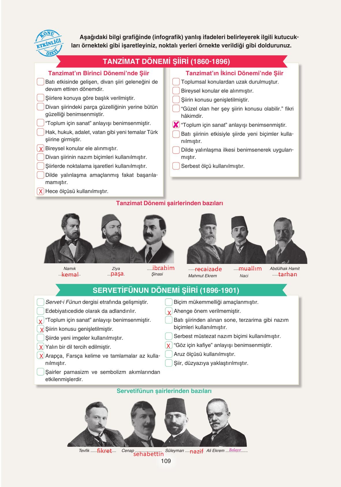 11. Sınıf Gizem Yayınları Türk Dili Ve Edebiyatı Ders Kitabı Sayfa 109 Cevapları 11. Sınıf Gizem Yayınları Türk Dili Ve Edebiyatı Ders Kitabı Sayfa 109 Cevapları